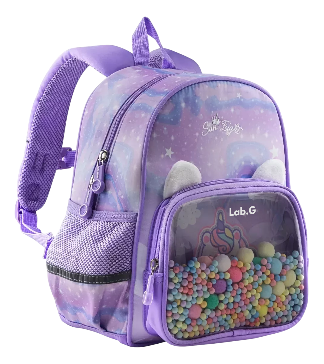 Unicornio Diseño Mochila Escolar Violeta