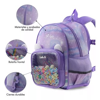 Foto 4 | Unicornio Diseño Mochila Escolar Violeta