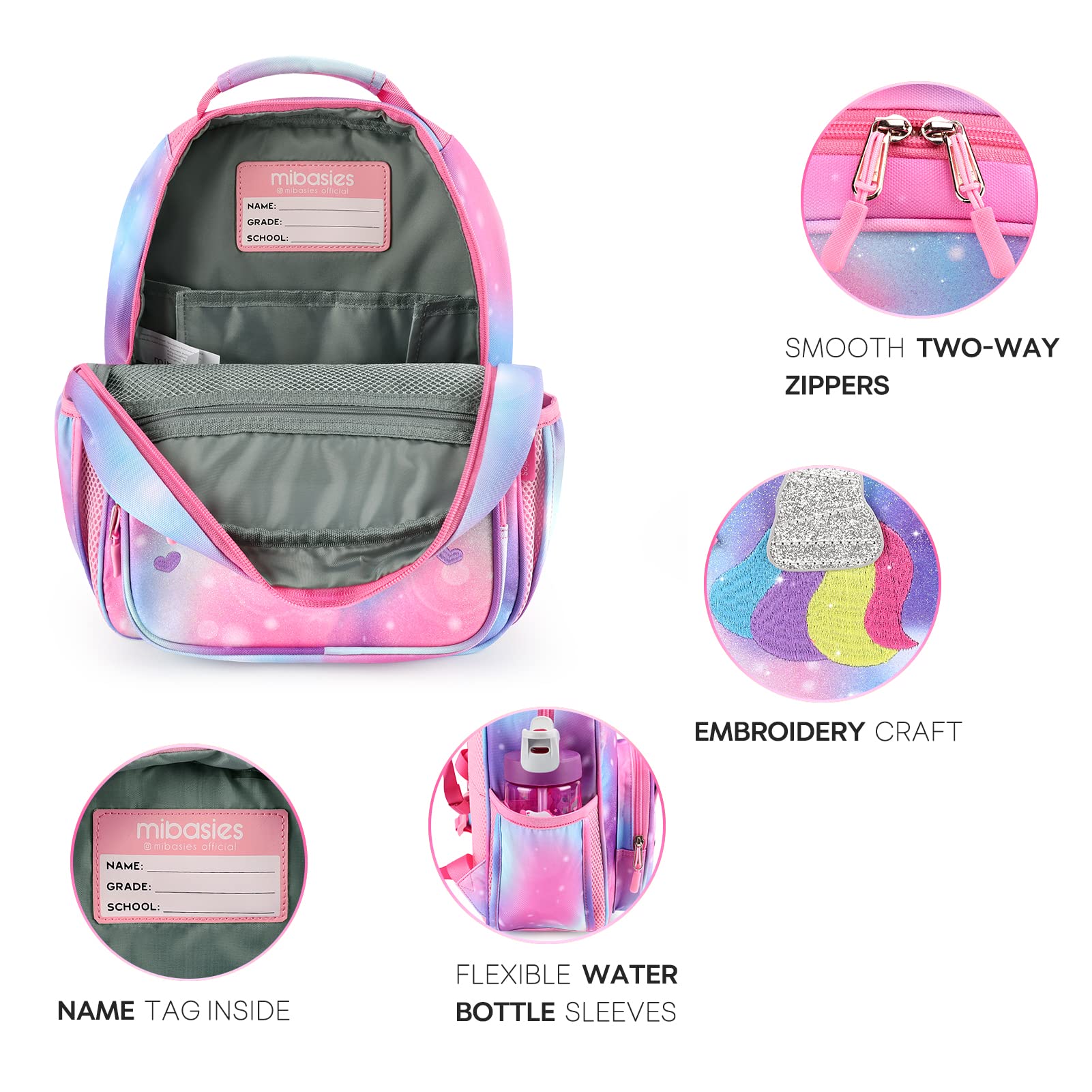 Foto 7 pulgar | Mochila Mibasies con Diseño de Unicornio para Niñas de Primaria de 5 a 8 Años - Venta Internacional