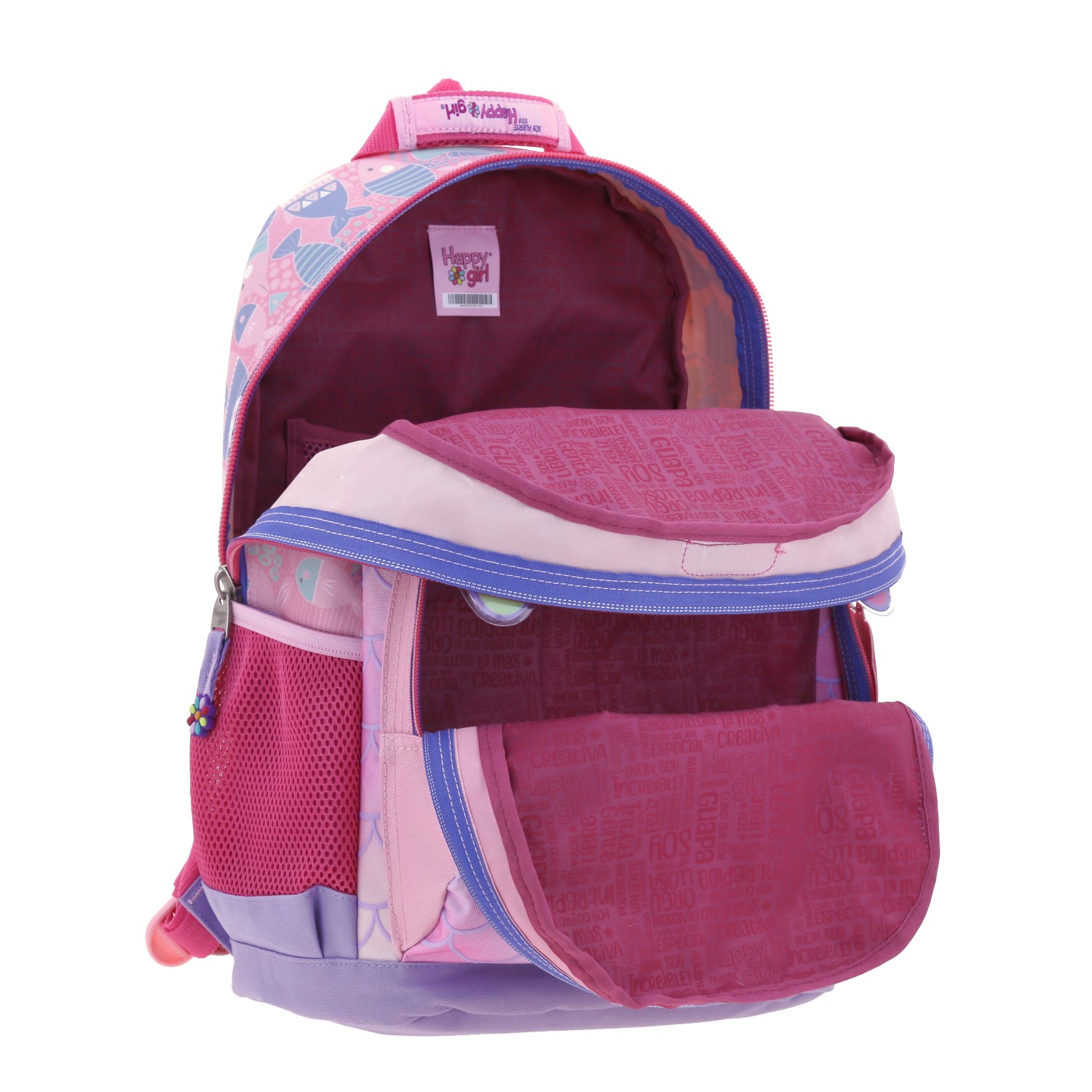 Foto 6 pulgar | Mochila Grande Escolar Chenson Primaria Sirena Syl Happy Girl Hg66380-i