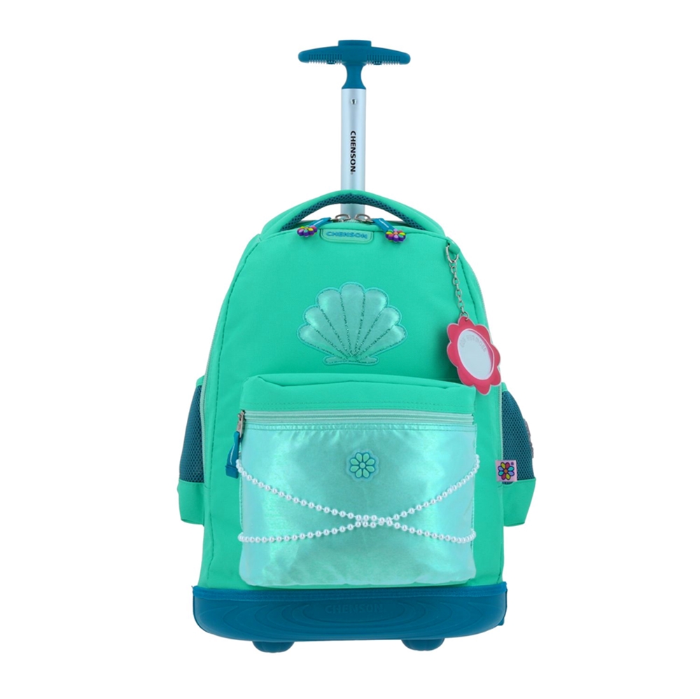 Mochila Ruedas Primaria Chenson Baston Sirena Shellish Happy Girl Hg66354-t Carro De Fabrica