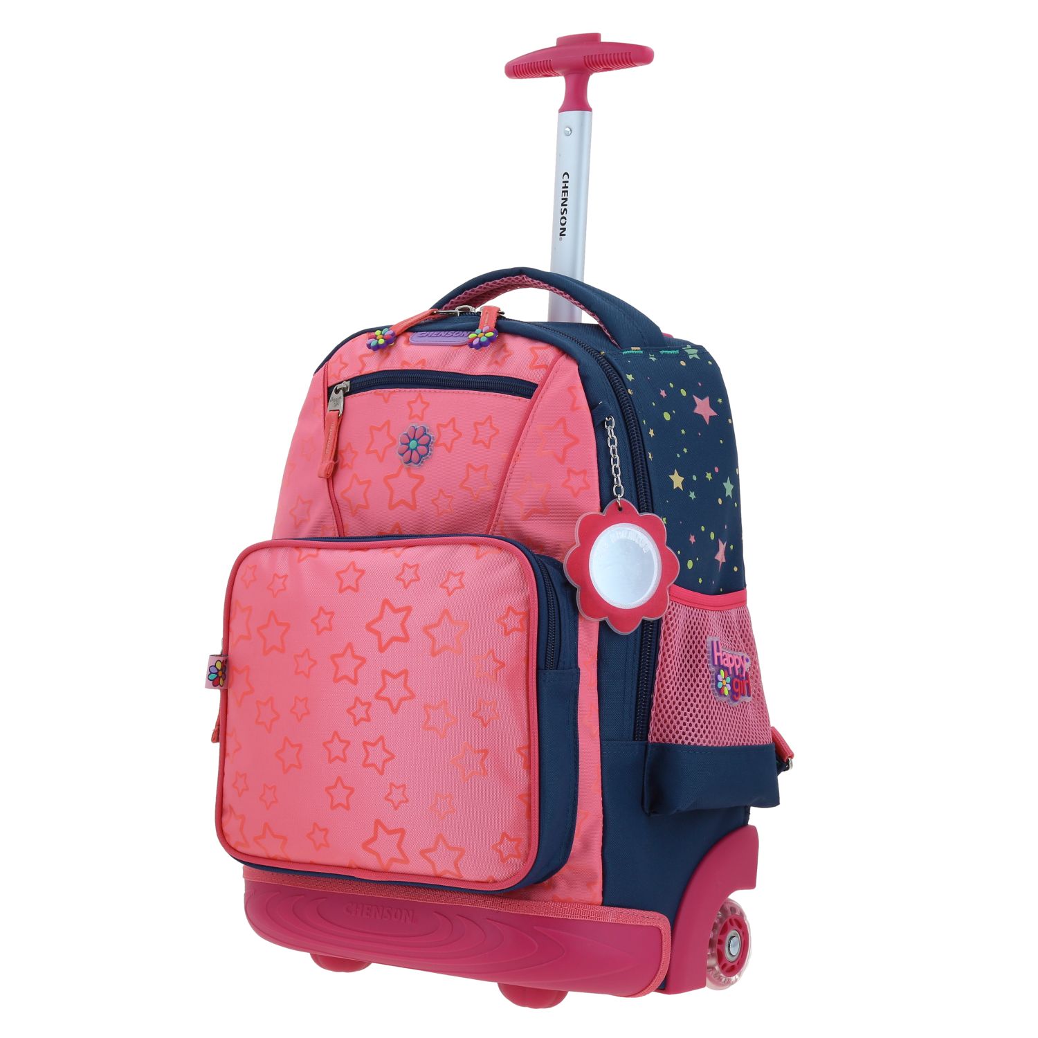 Foto 3 pulgar | Mochila Chenson Con Ruedas Y Luces Led Para Niña Escolar Primaria Happy Girl Estar Hg66502-9