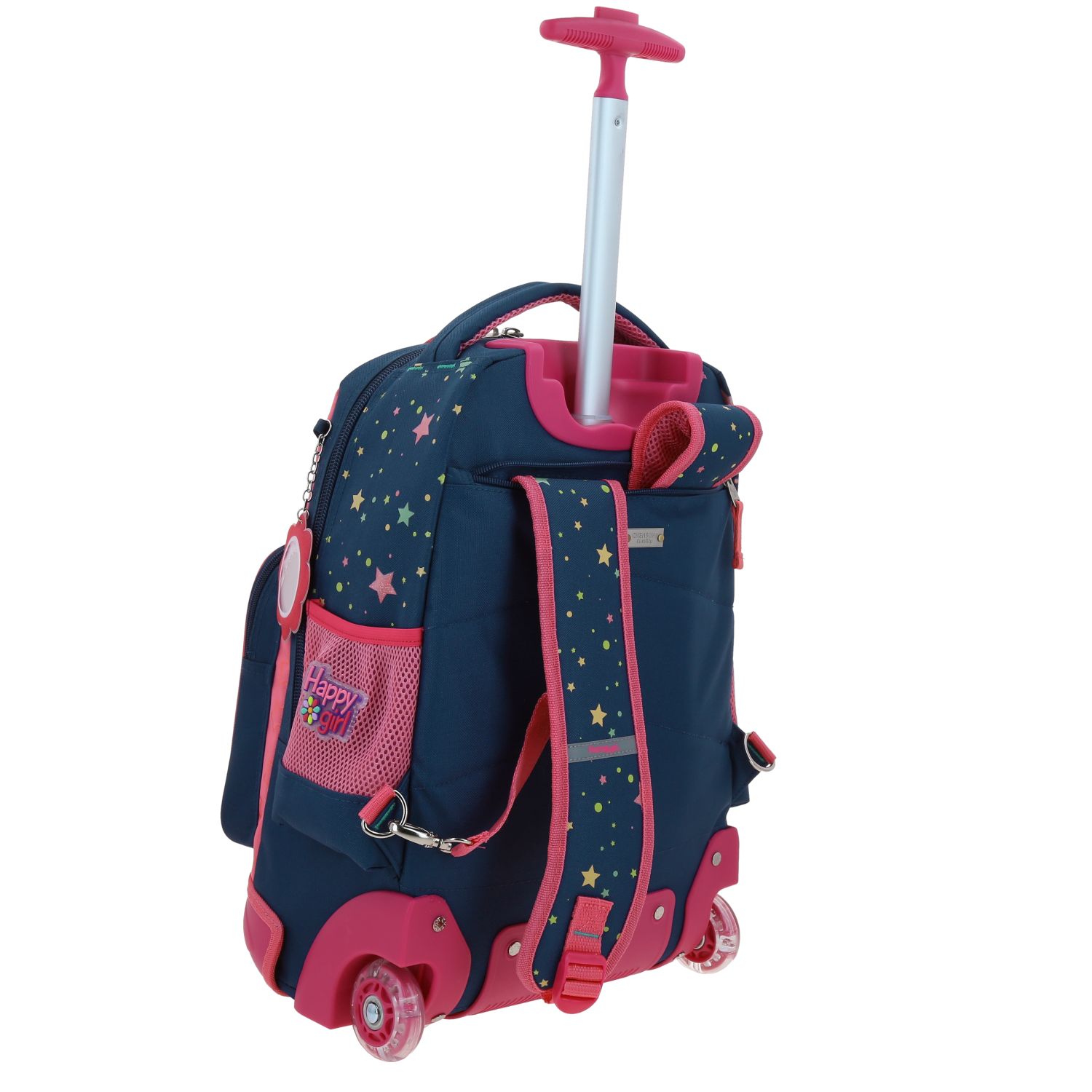 Foto 4 pulgar | Mochila Chenson Con Ruedas Y Luces Led Para Niña Escolar Primaria Happy Girl Estar Hg66502-9