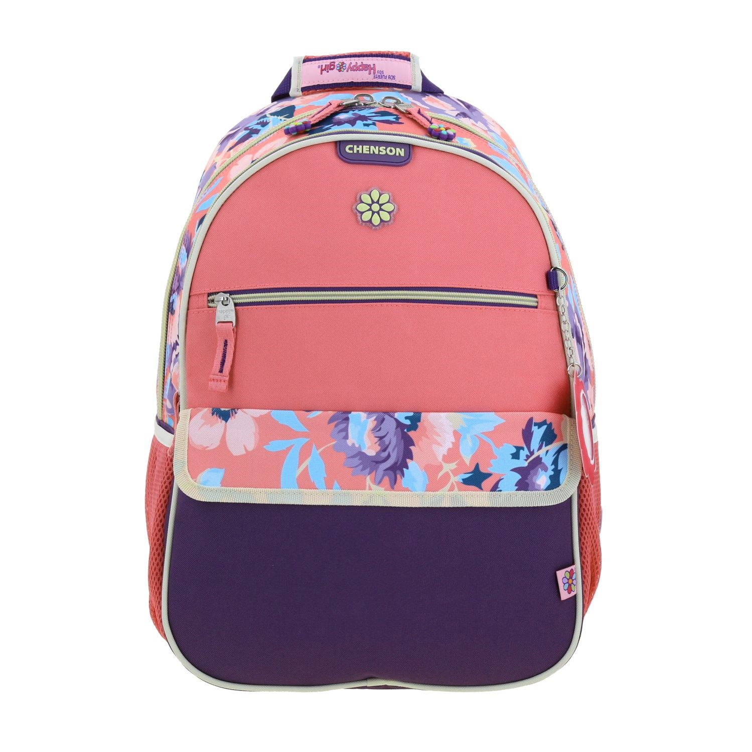 Mochila Grande Escolar Chenson Happy Girl Porta Laptop Clear