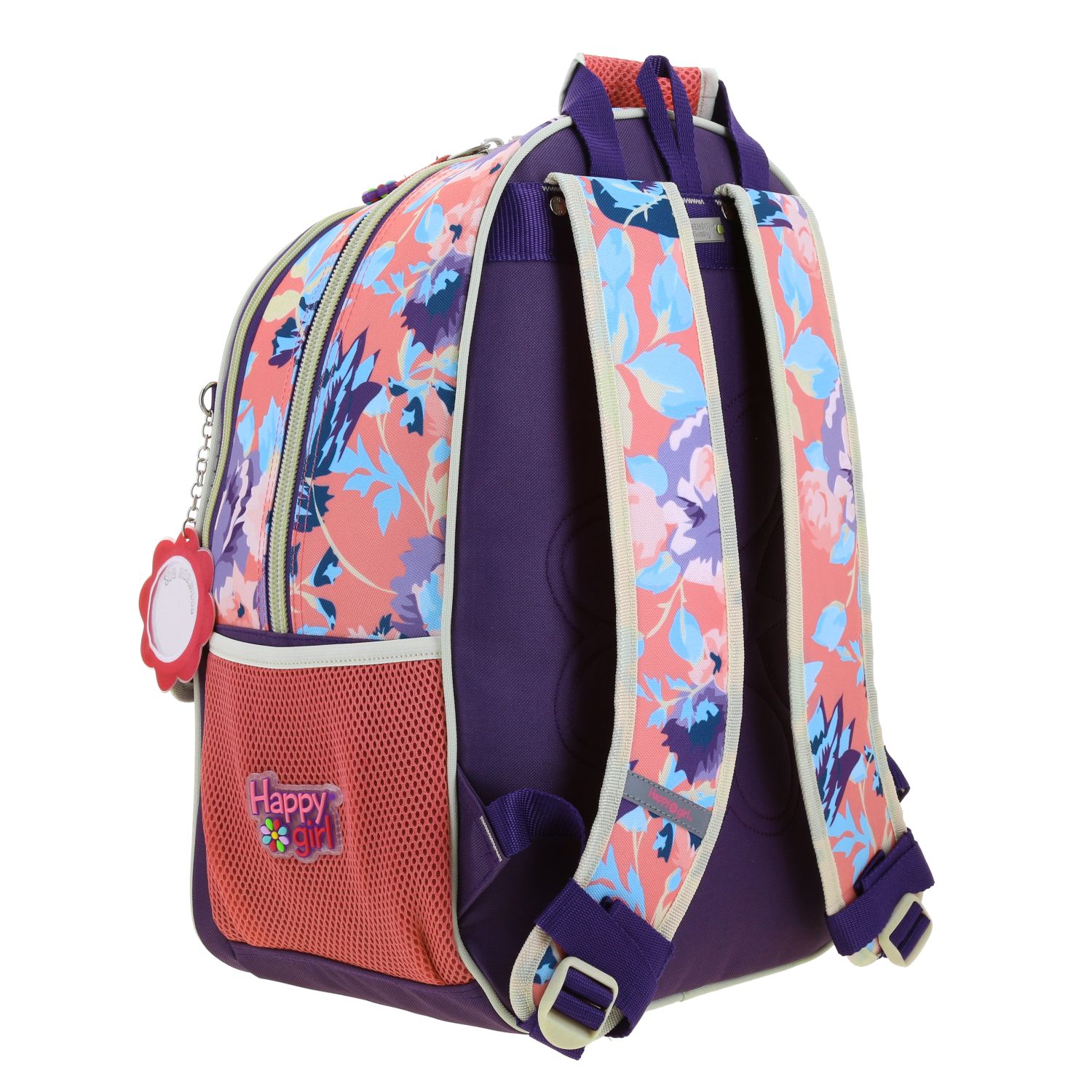 Foto 4 pulgar | Mochila Grande Escolar Chenson Happy Girl Porta Laptop Clear