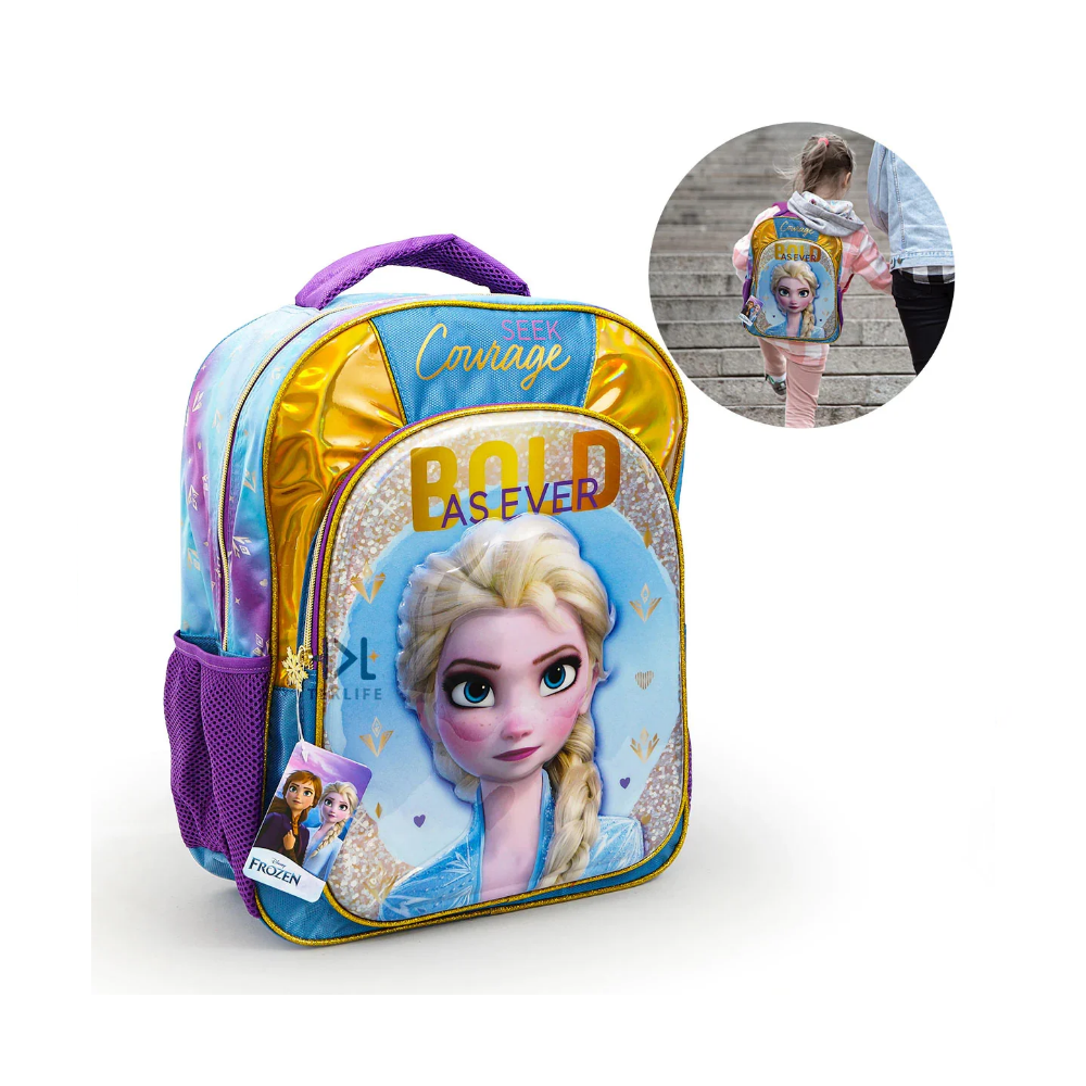 Foto 3 pulgar | Mochila Escolar Grande Primaria Ruz Disney Princesas Frozen Elsa 174422 Coleccion Bold