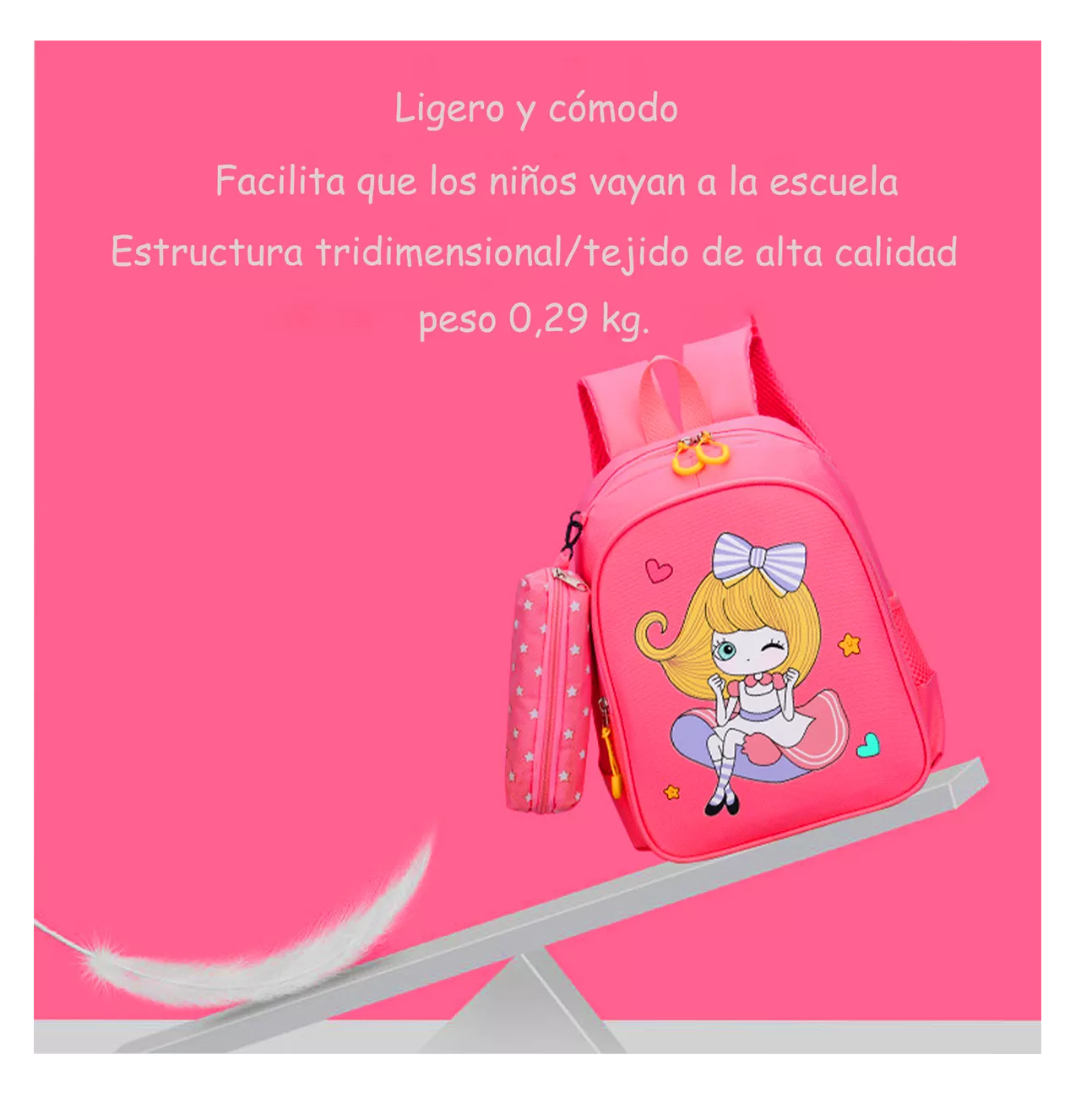 Foto 4 pulgar | Mochila Impermeable Para Estudiantes De Escuela Rojo