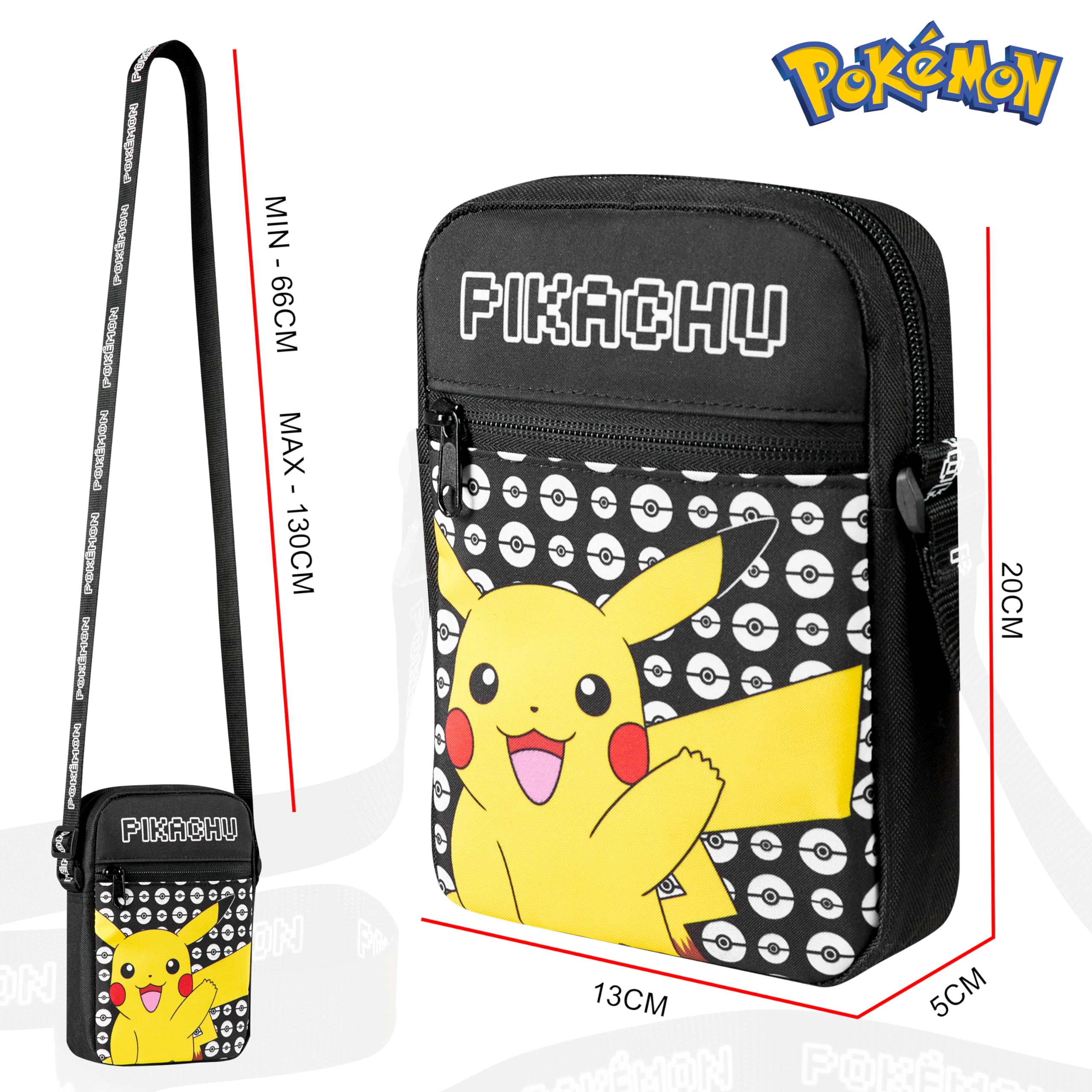 Foto 7 pulgar | Bandolera Pokemon Kids Crossbody Black Pikachu - Venta Internacional.