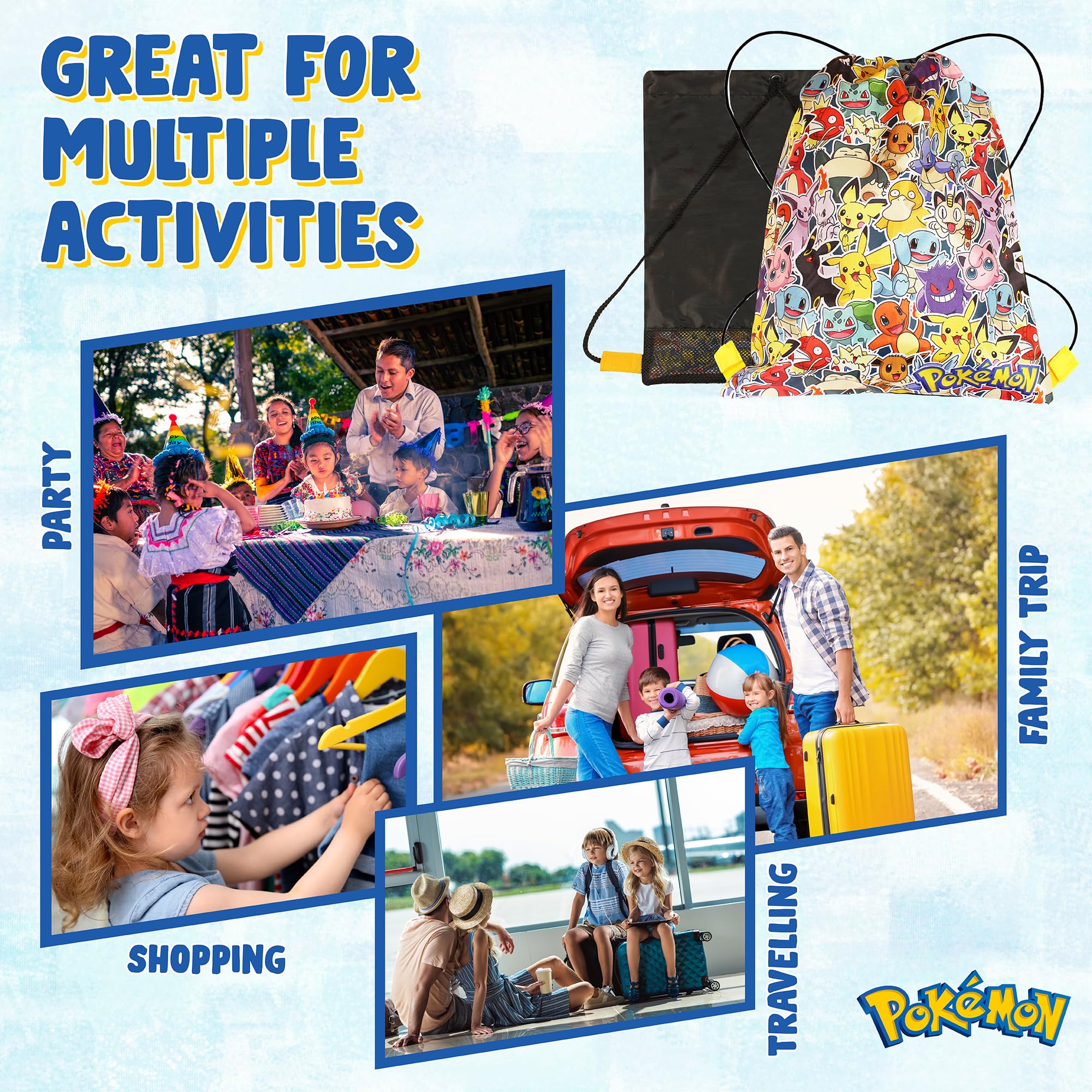 Foto 6 pulgar | Bolsa Con Cordón Para Material Escolar De Pokémon Para Niños Con Charmander - Venta Internacional.
