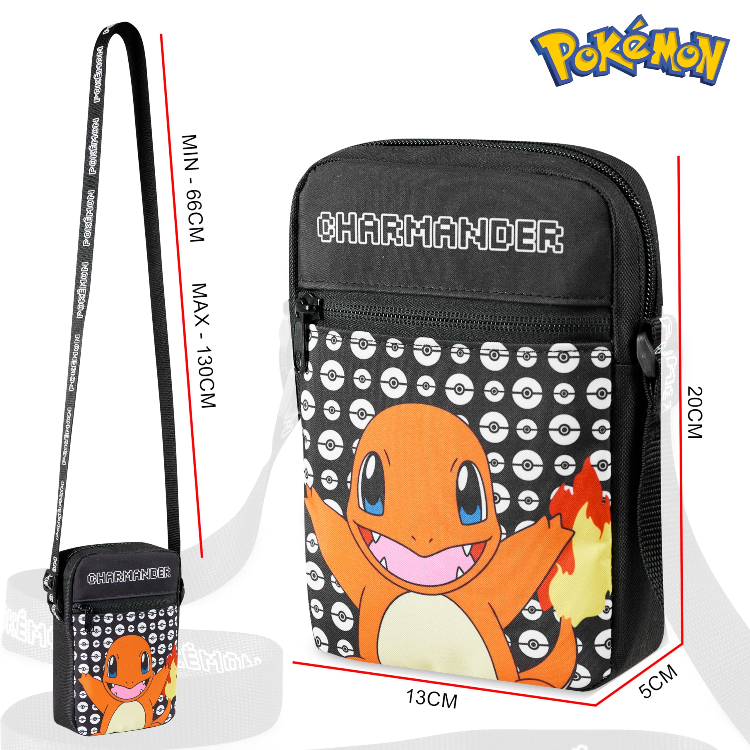 Foto 7 pulgar | Bandolera Pokemon Kids Bandolera Pikachu Black - Venta Internacional.