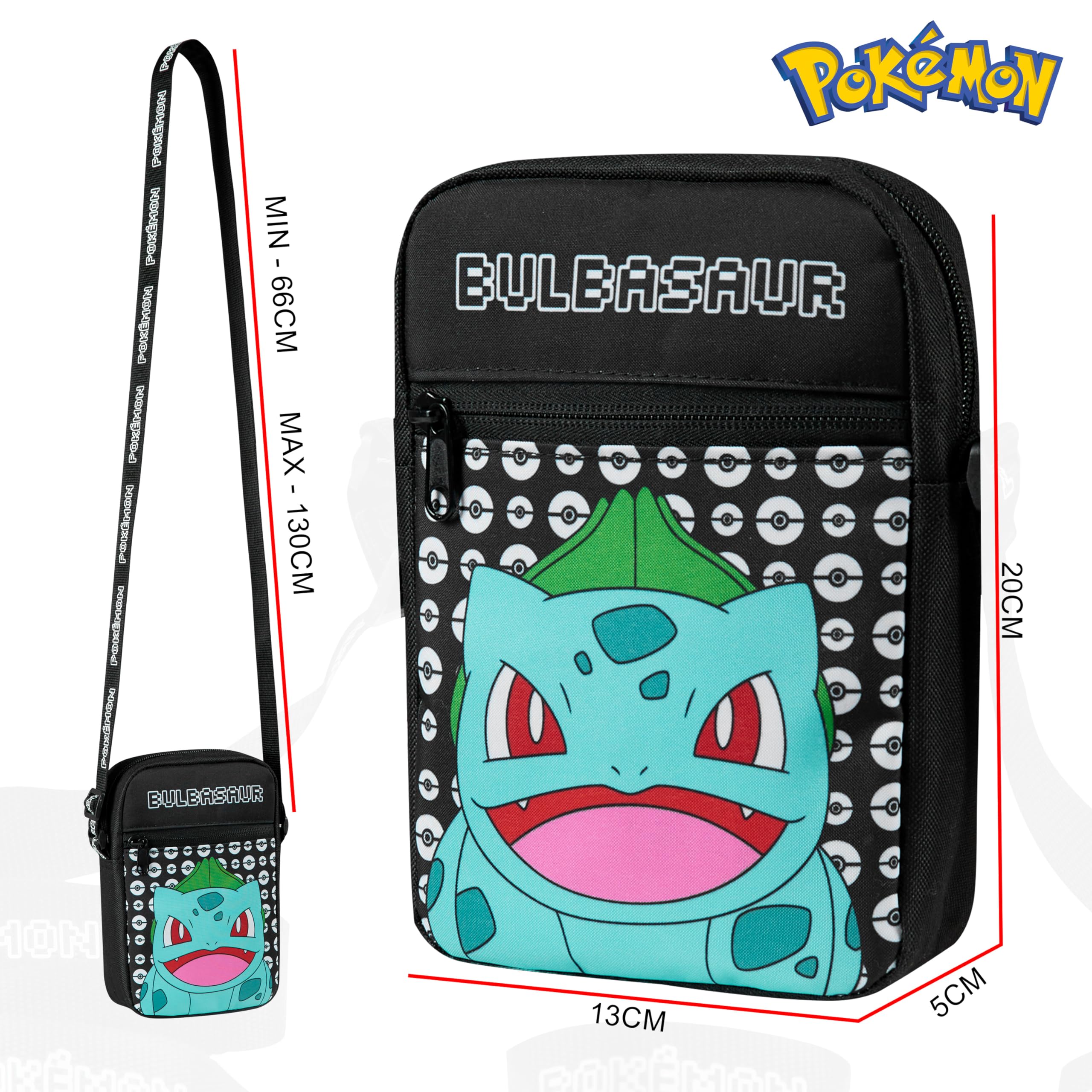 Foto 7 pulgar | Bandolera Pokemon Kids Bandolera Pikachu Black - Venta Internacional.