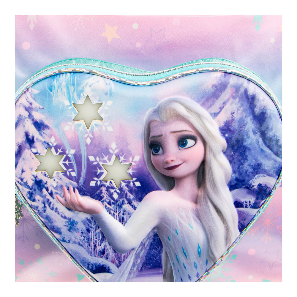 Foto 3 | Mochila Primaria Con Ruedas Infantil Disney Elsa De Frozen (con Luces) 20l (rosa)