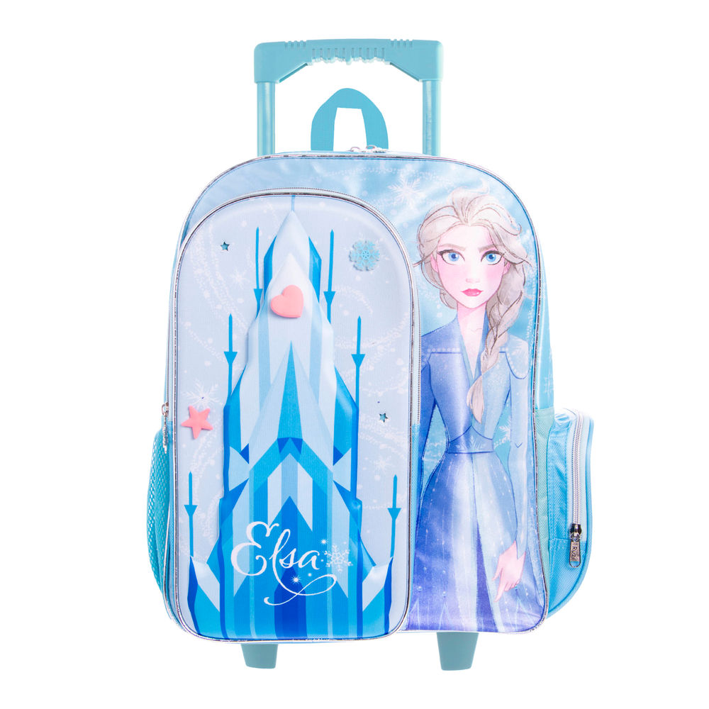 Foto 1 | Mochila Primaria Con Ruedas Infantil Disney Elsa De Frozen 20l (azul)