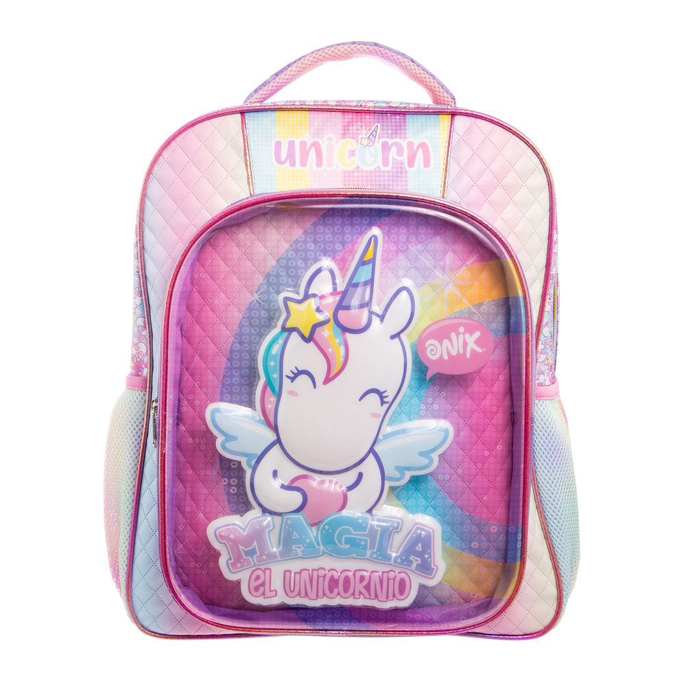 Mochila Primaria Infantil Onix (unicornio) 20l (rosa)