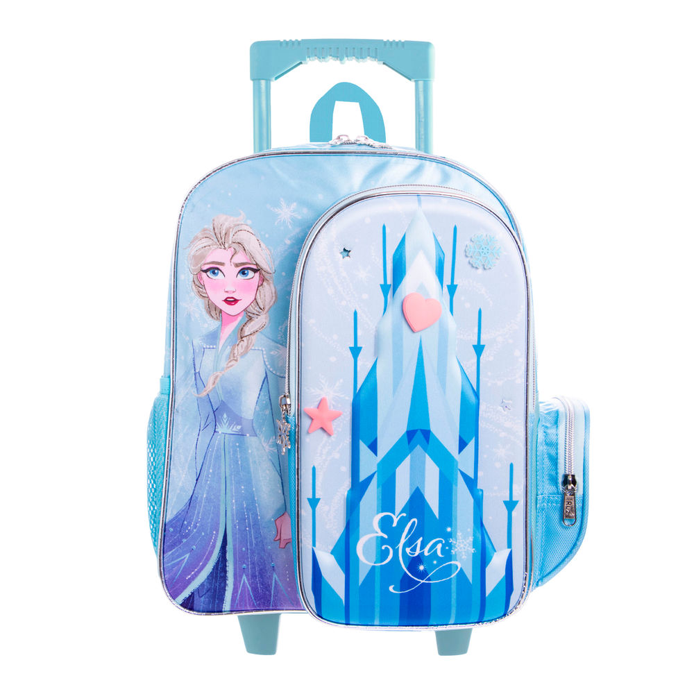 Foto 1 | Mochila Kinder Con Ruedas Infantil Disney Elsa De Frozen 14l (azul)