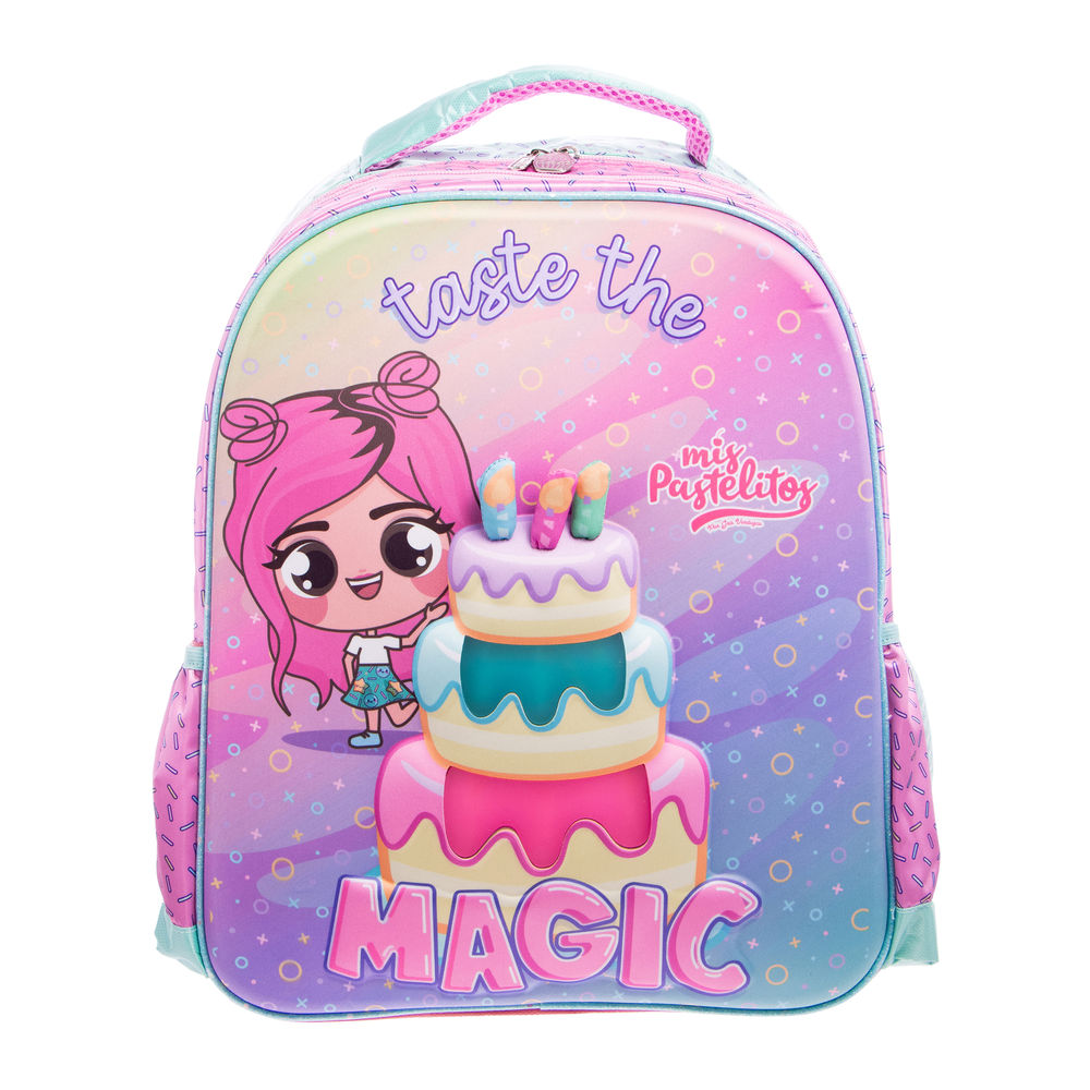 Mochila Primaria Infantil Mis Pastelitos (luces) 20l (rosa)