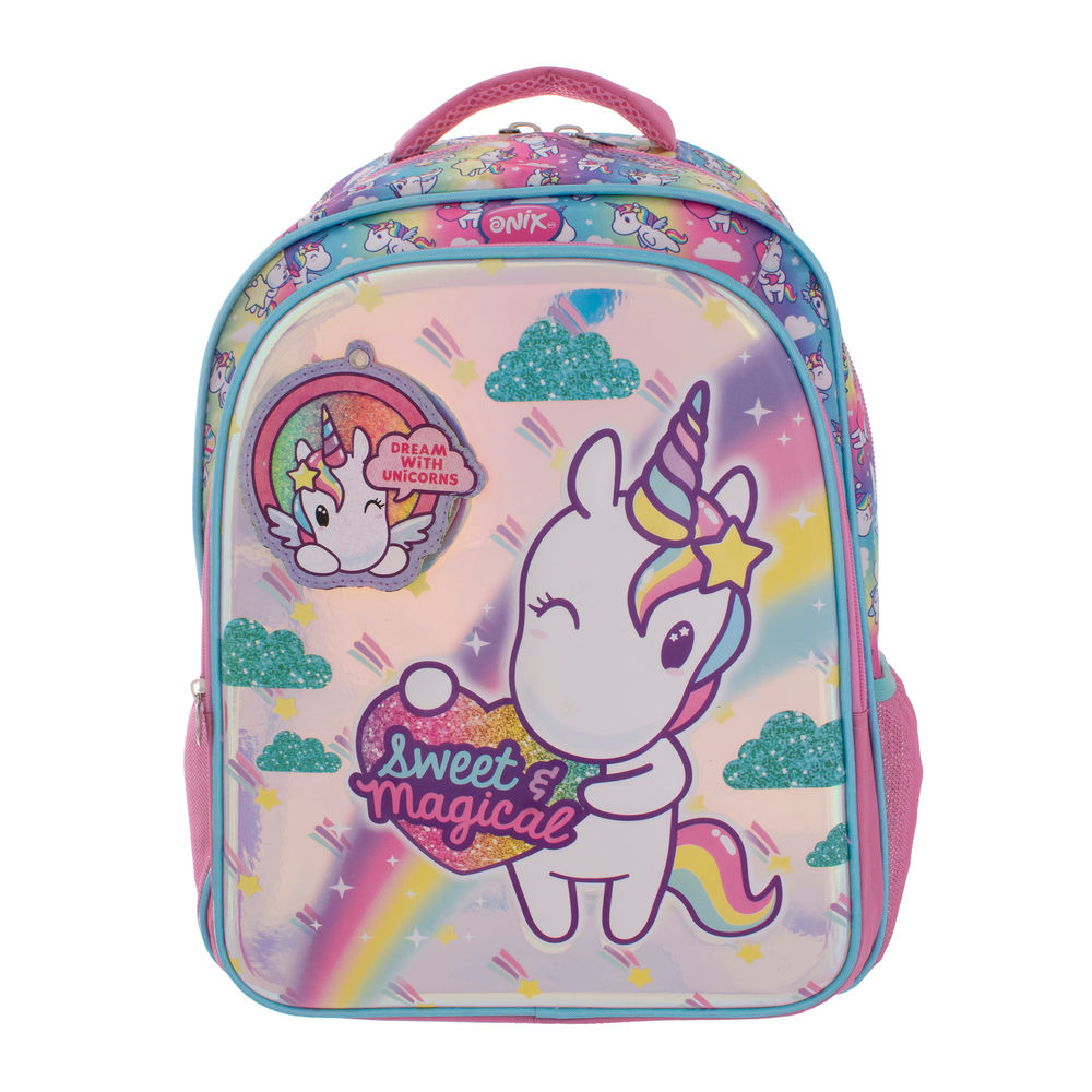 Foto 2 pulgar | Mochila Primaria 3d Metálico Onix (unicornio) 20l (rosa)
