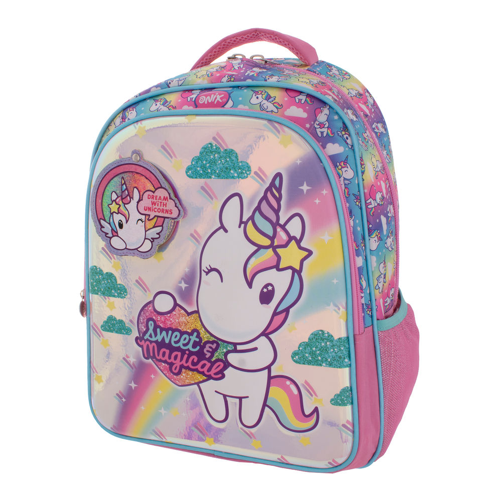 Foto 4 pulgar | Mochila Primaria 3d Metálico Onix (unicornio) 20l (rosa)