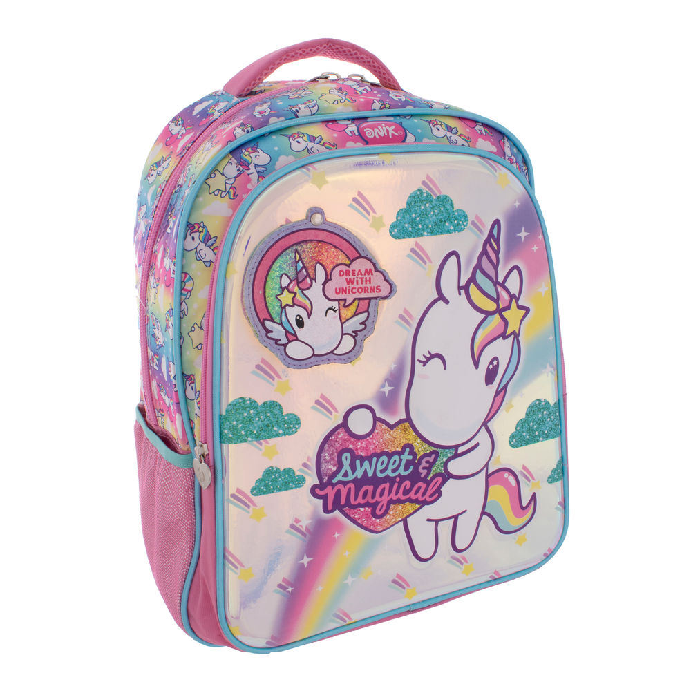 Foto 5 pulgar | Mochila Primaria 3d Metálico Onix (unicornio) 20l (rosa)