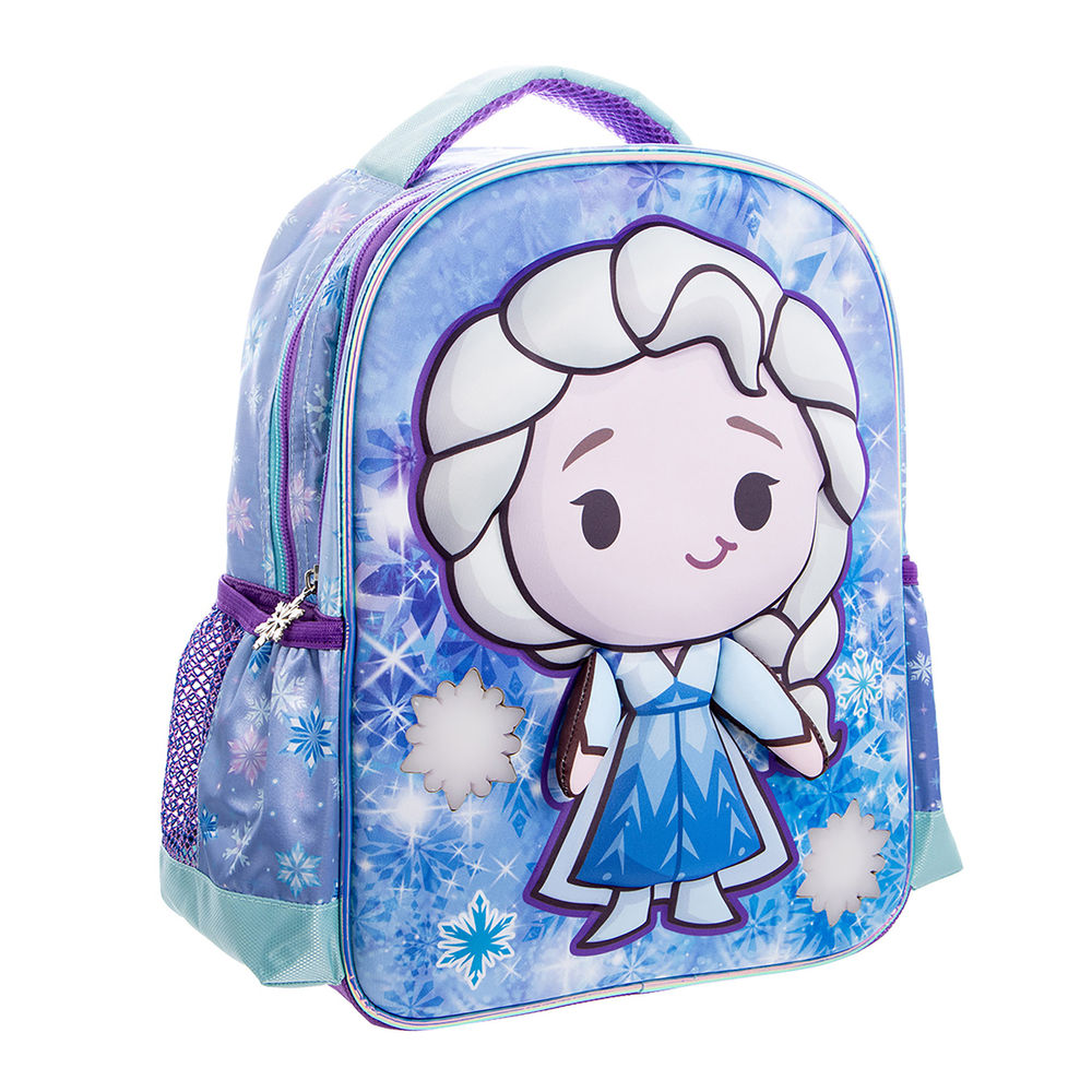 Foto 7 pulgar | Mochila Kínder Infantil Disney Frozen Premium Elsa (14l Azul)