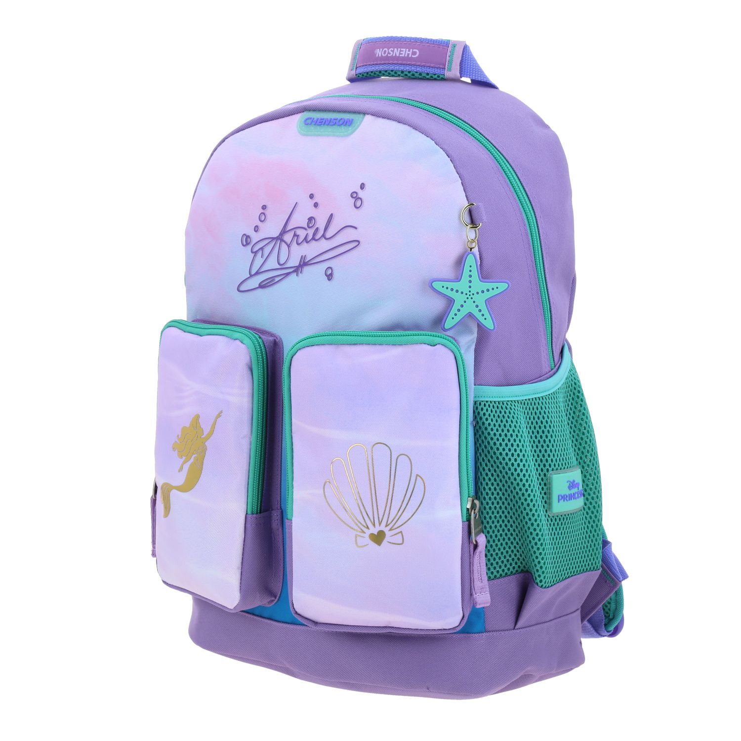 Foto 3 pulgar | Mochila Grande Escolar Chenson Disney Princesas Ariel Pr70266-v Deeper