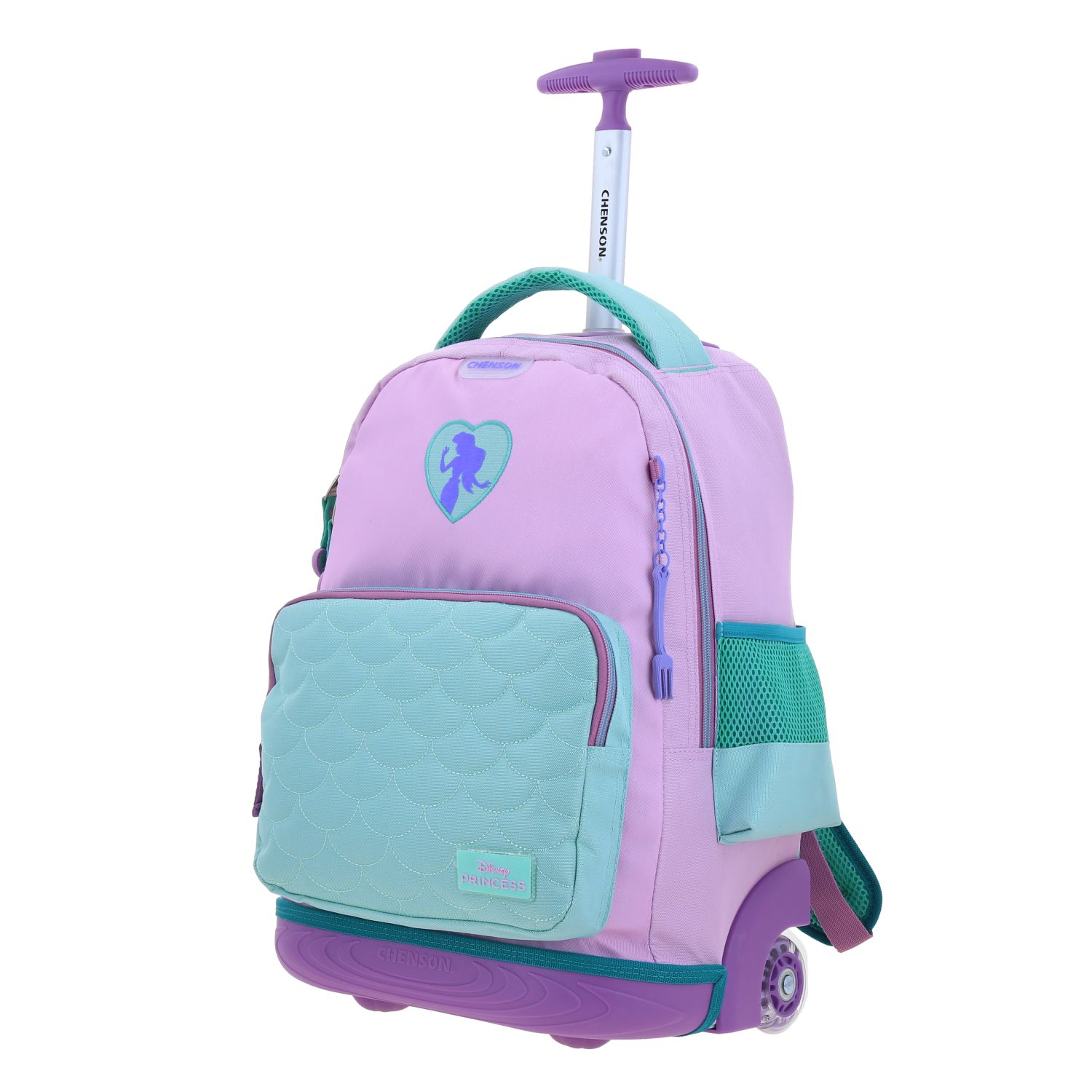 Foto 3 pulgar | Mochila Chenson Con Ruedas Y Luces Led Disney Princesas Ariel Escolar Primaria Pr70467-t Luriel