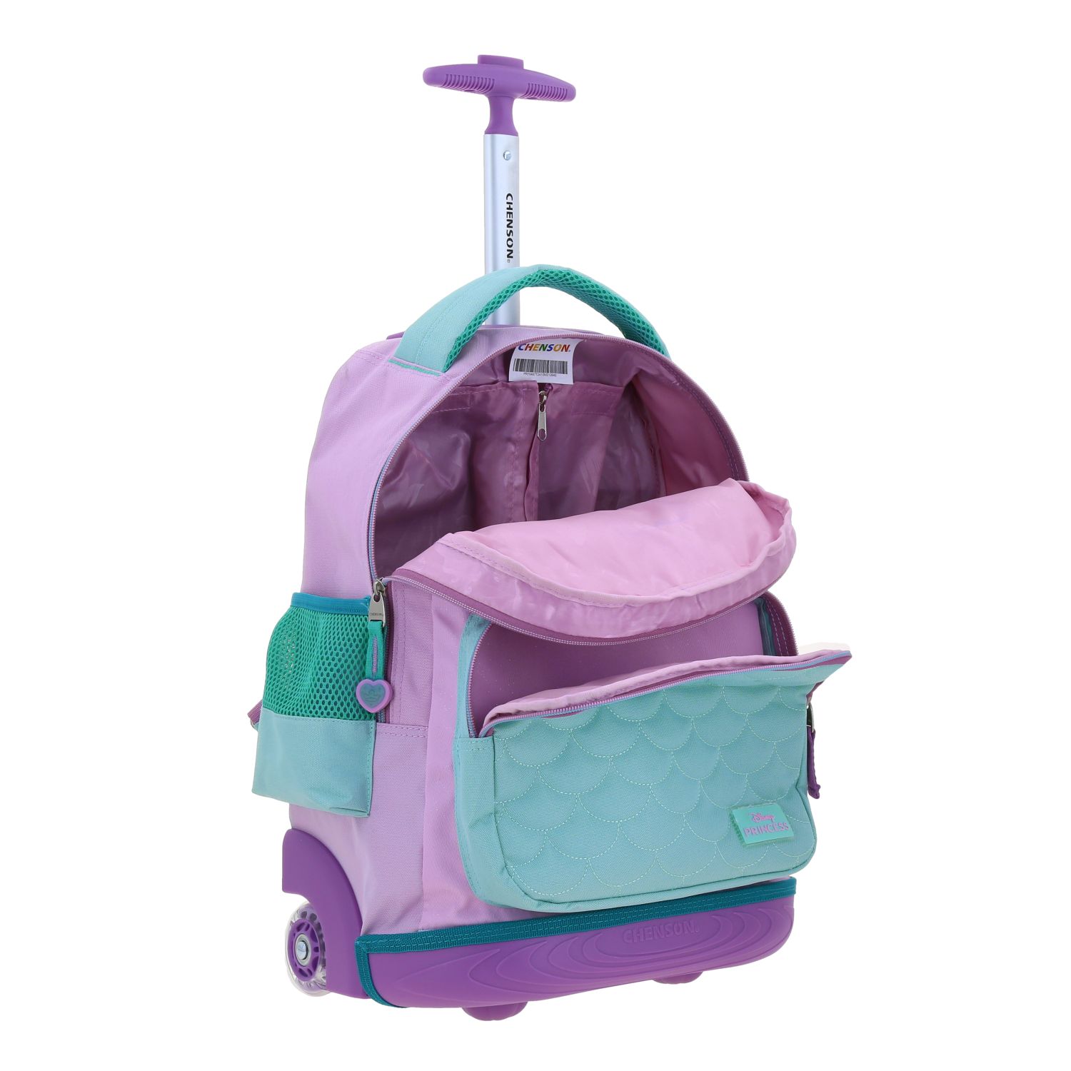 Foto 8 pulgar | Mochila Chenson Con Ruedas Y Luces Led Disney Princesas Ariel Escolar Primaria Pr70467-t Luriel