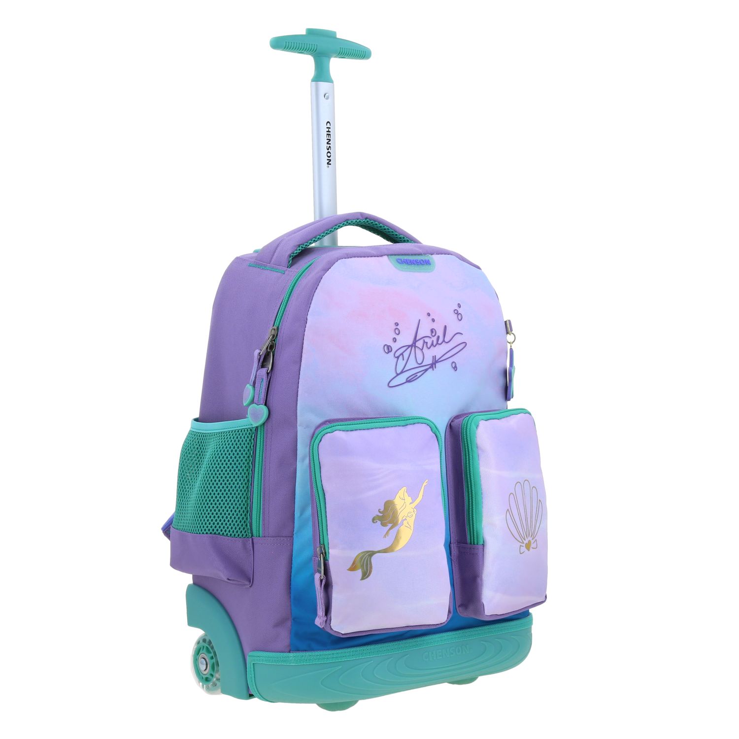 Foto 7 pulgar | Mochila Chenson Con Ruedas Y Luces Led Disney Princesas Ariel Escolar Primaria Pr70270-v Deeper
