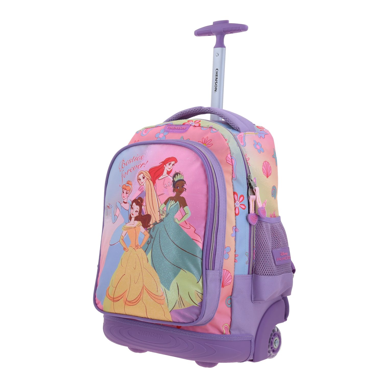 Foto 2 | Mochila Chenson Con Ruedas Y Luces Led Disney Princesas Escolar Primaria Pr70559-v Princs