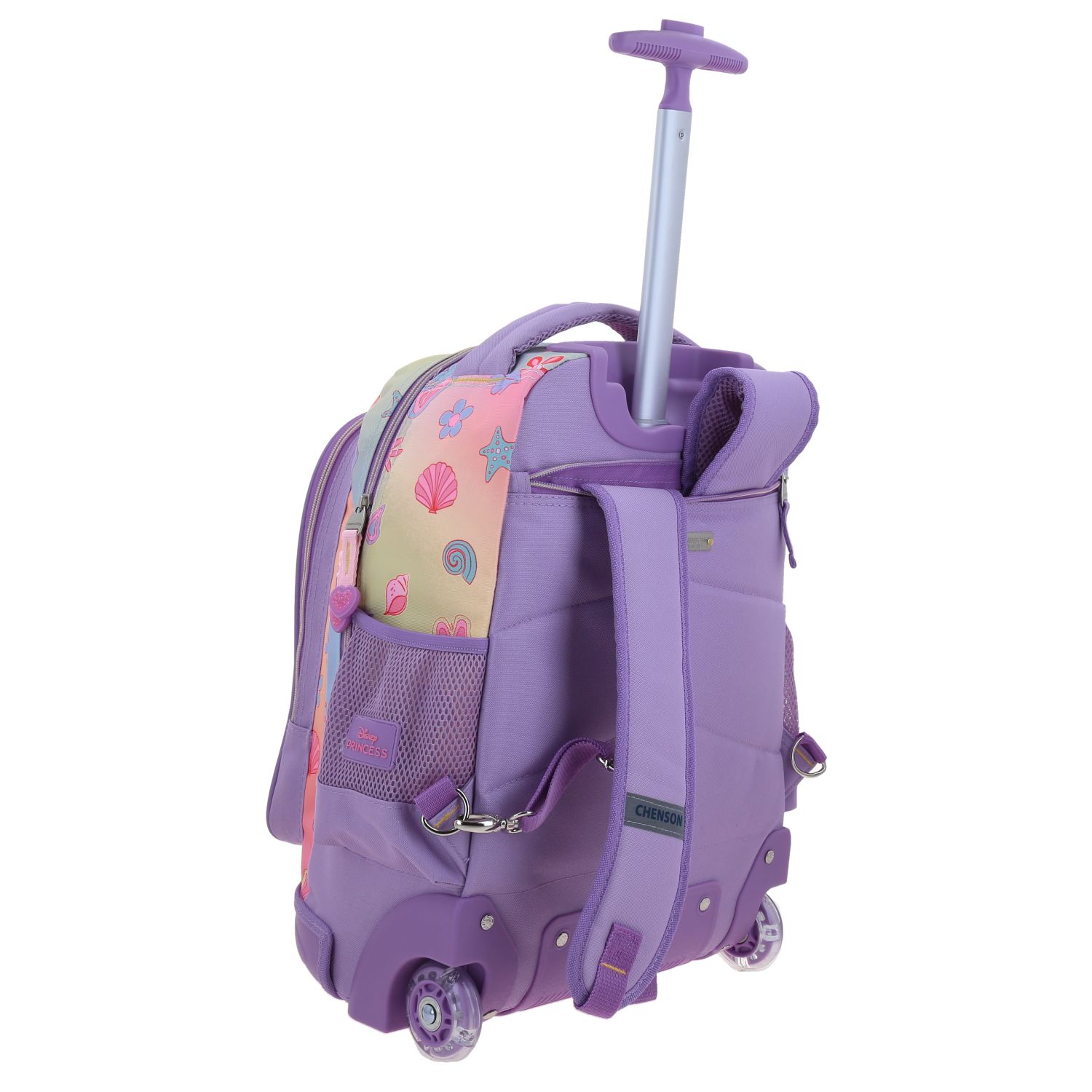 Foto 4 pulgar | Mochila Chenson Con Ruedas Y Luces Led Disney Princesas Escolar Primaria Pr70559-v Princs