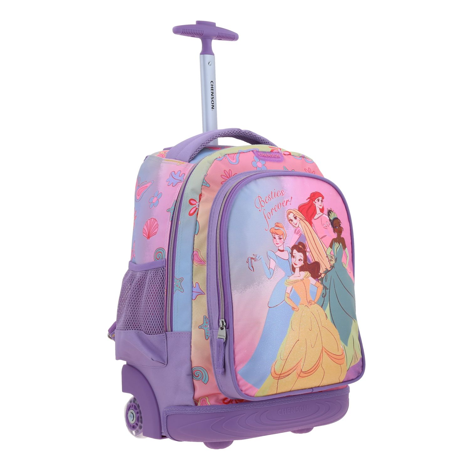 Foto 7 pulgar | Mochila Chenson Con Ruedas Y Luces Led Disney Princesas Escolar Primaria Pr70559-v Princs