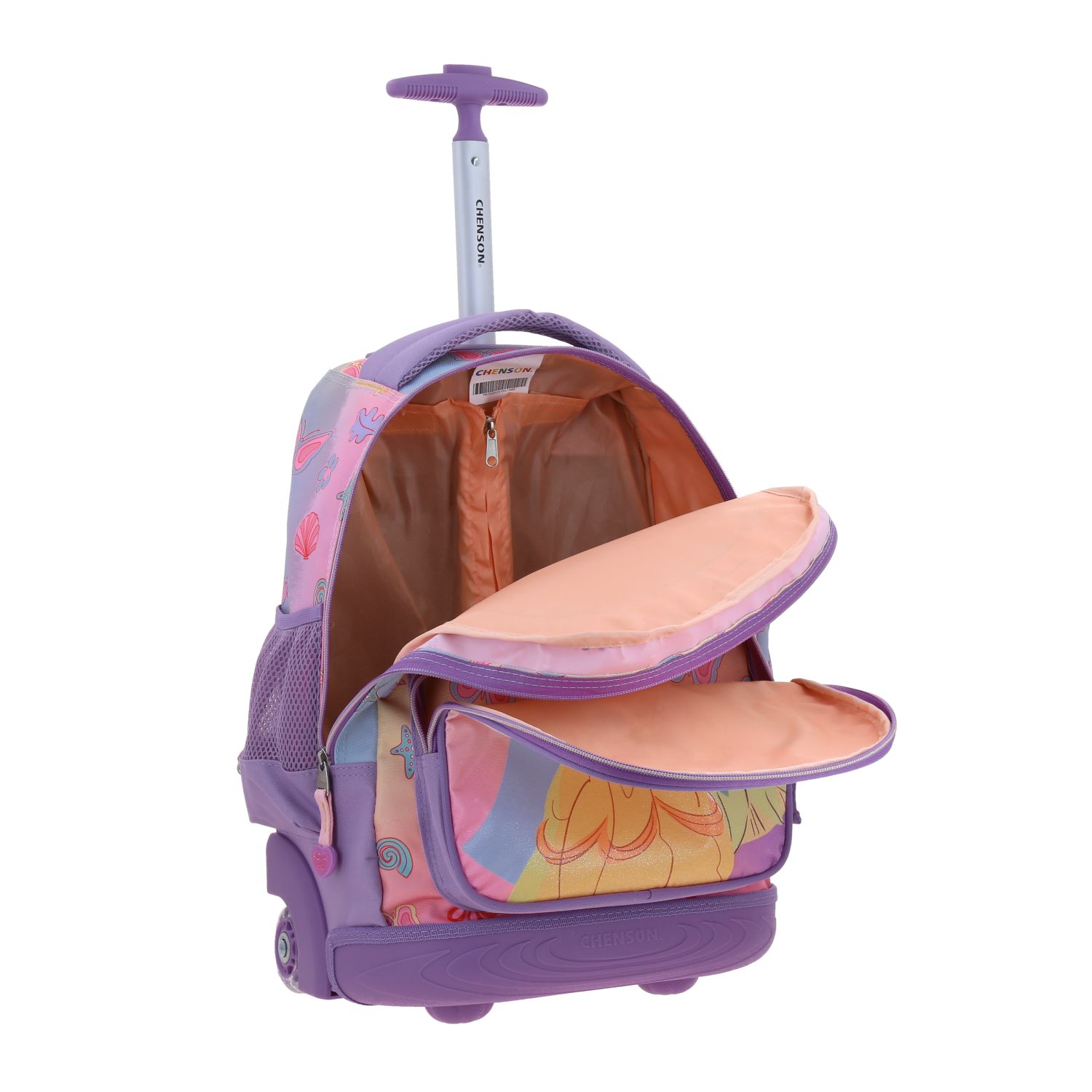 Foto 7 | Mochila Chenson Con Ruedas Y Luces Led Disney Princesas Escolar Primaria Pr70559-v Princs