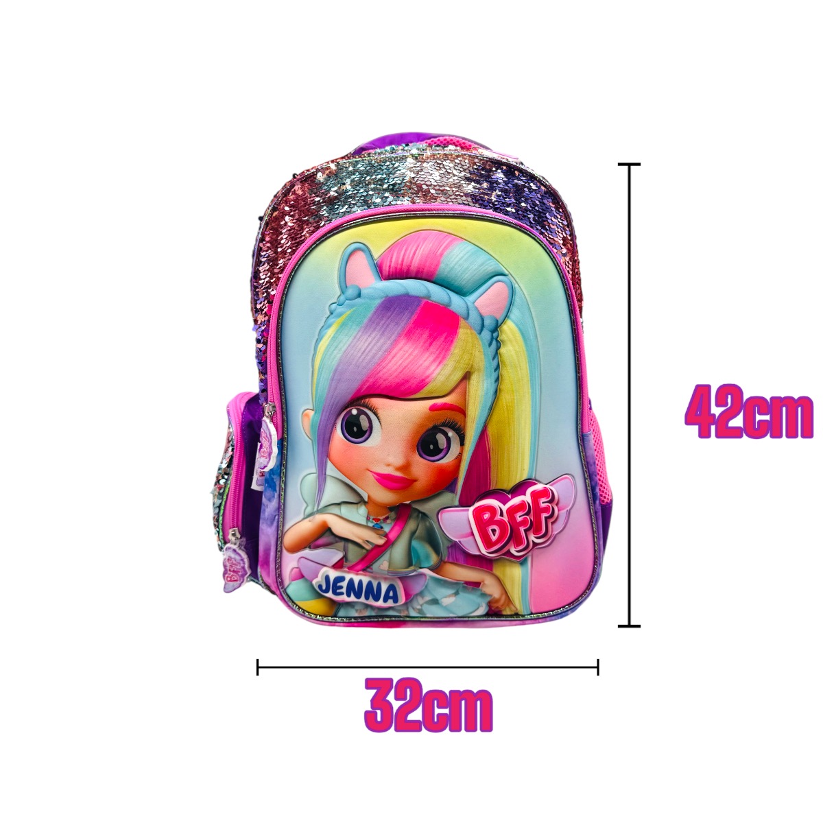 Foto 3 pulgar | Mochila Escolar Primaria Infantil Bff Jenna Multicolor