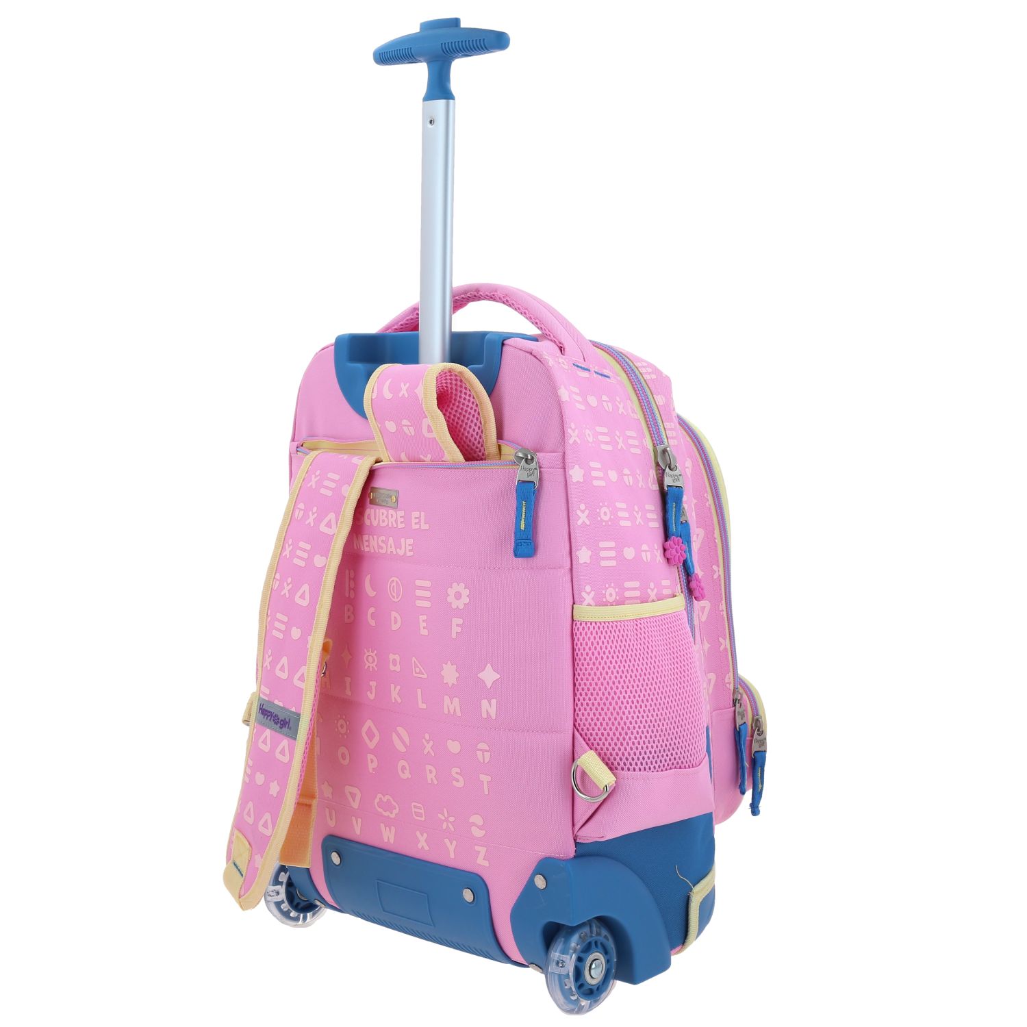 Foto 5 pulgar | Mochila con Ruedas y Luces LED Happy Girl Gispy HG70358-P