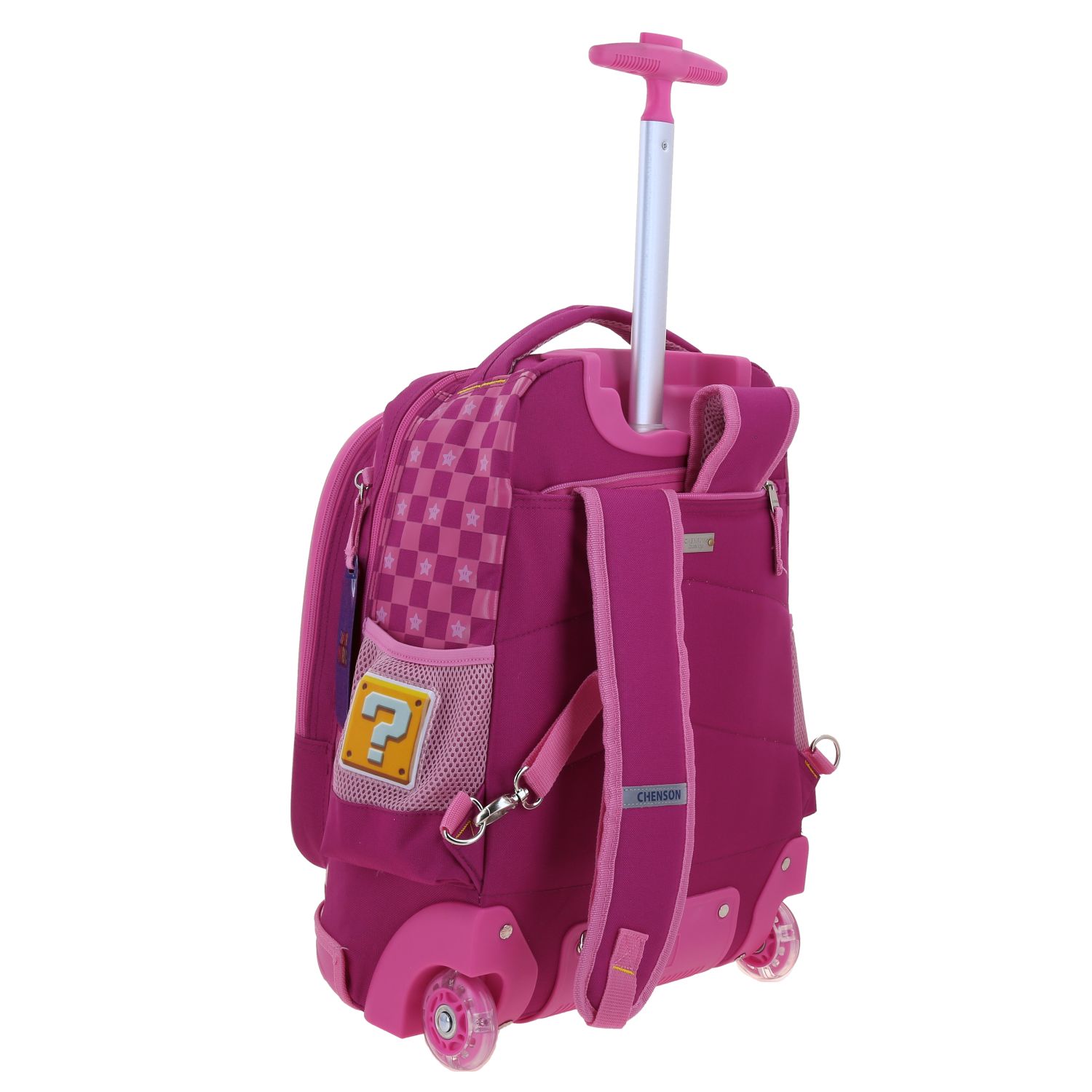 Foto 3 | Mochila Escolar Grande Con Ruedas Y Luces Led Chenson Mario Bros Peach Mb70734-p Barb