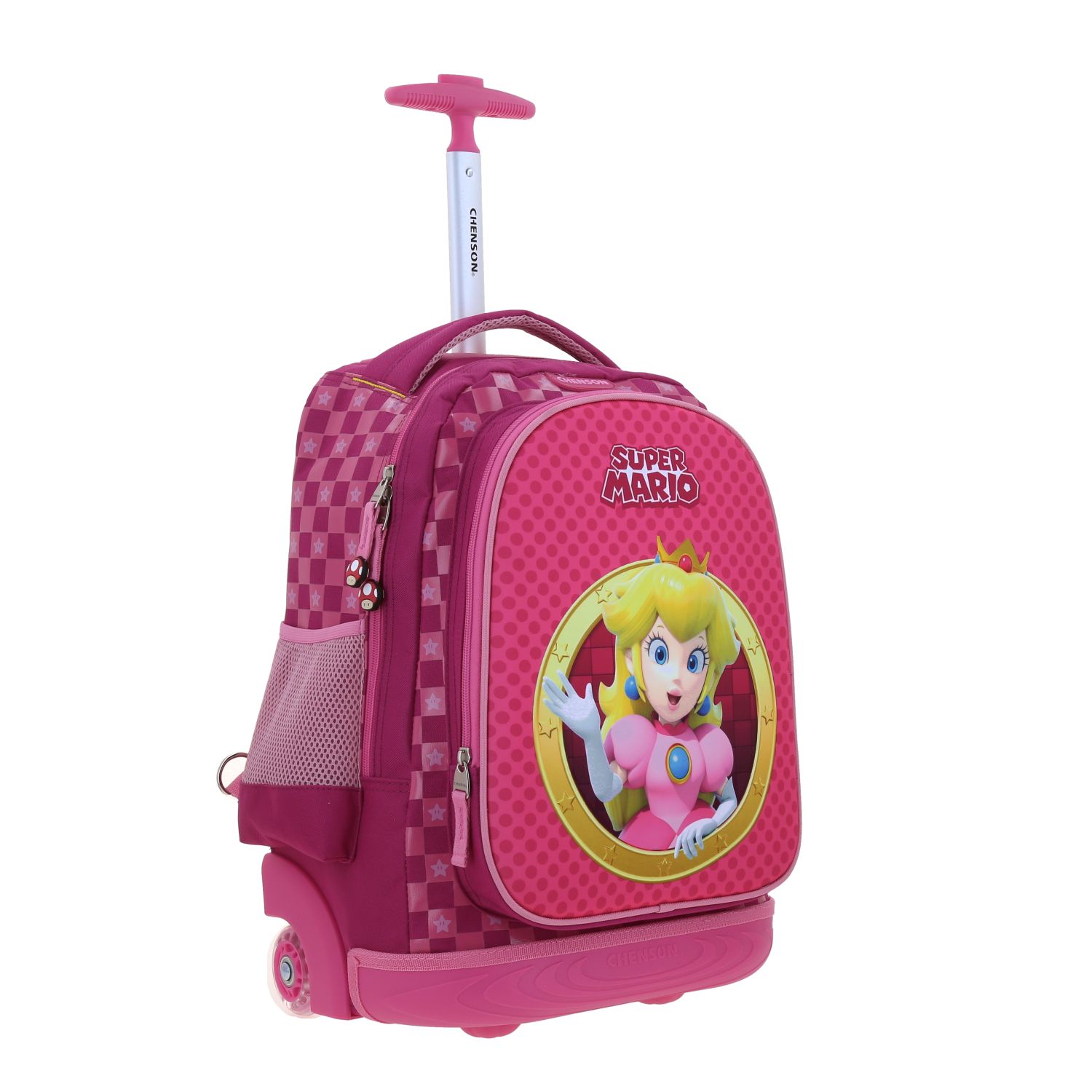 Foto 6 | Mochila Escolar Grande Con Ruedas Y Luces Led Chenson Mario Bros Peach Mb70734-p Barb