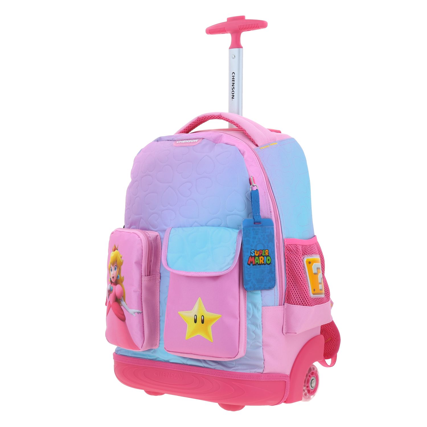 Foto 3 pulgar | Mochila Grande Con Ruedas Y Luces Led Chenson Mario Bros Peach Mb70433-p Kiut
