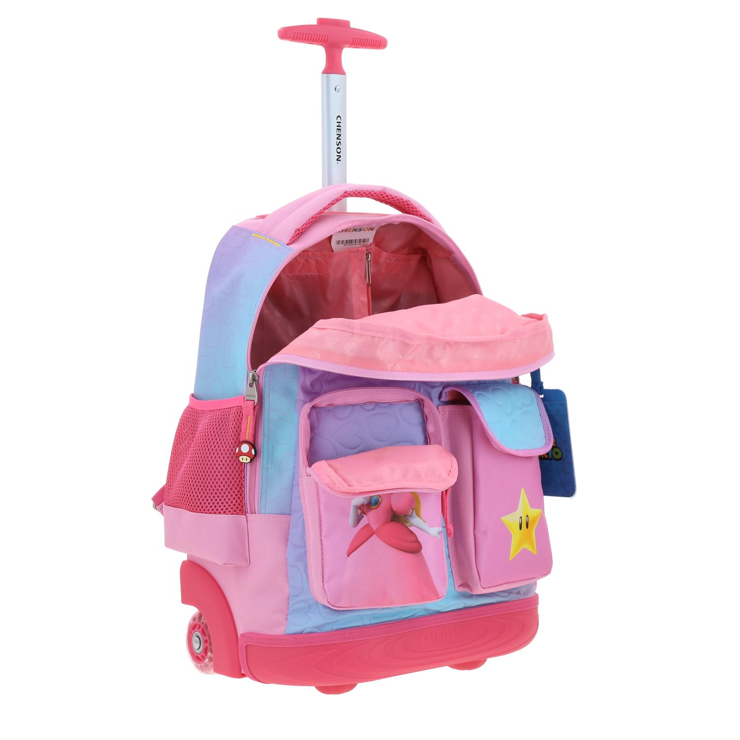 Foto 5 pulgar | Mochila Grande Con Ruedas Y Luces Led Chenson Mario Bros Peach Mb70433-p Kiut