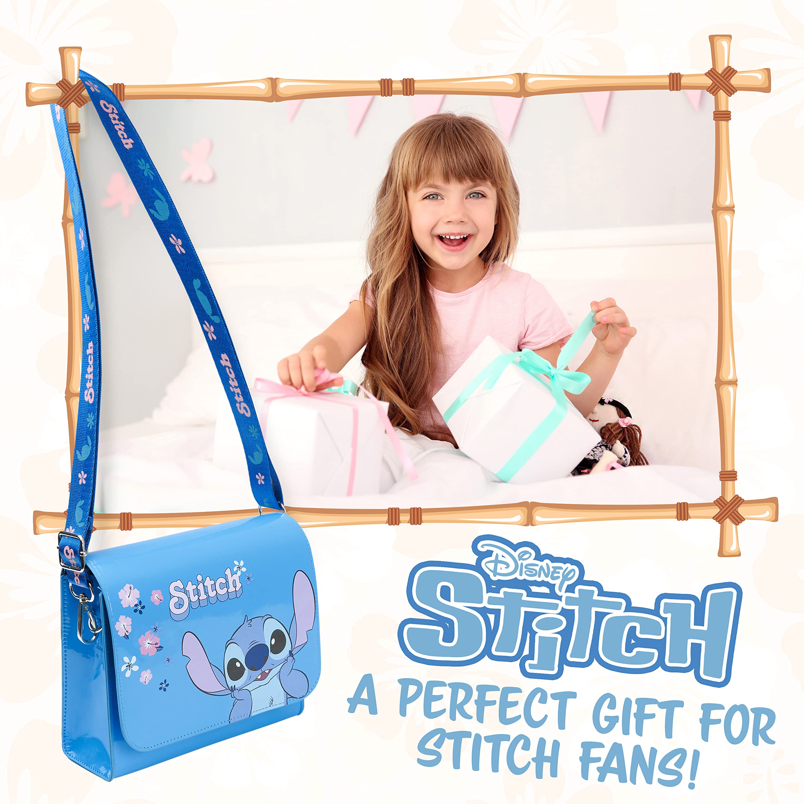 Foto 4 pulgar | Bandolera Disney Stitch Para Mujer Y Adolescente Azul - Venta Internacional.