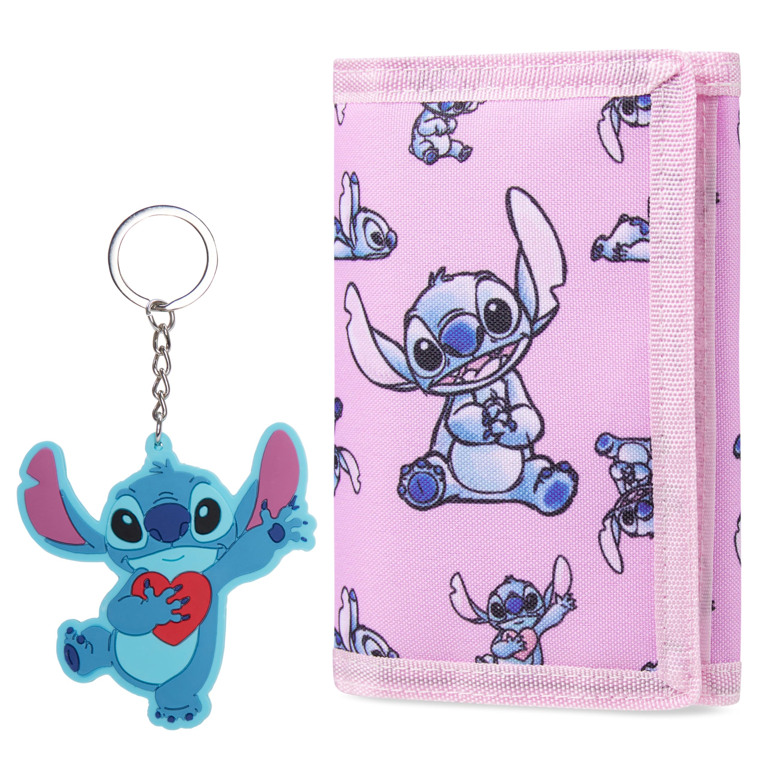 Foto 2 pulgar | Set De Cartera Y Llavero Disney Stitch Para Niños, Color Rosa - Venta Internacional.
