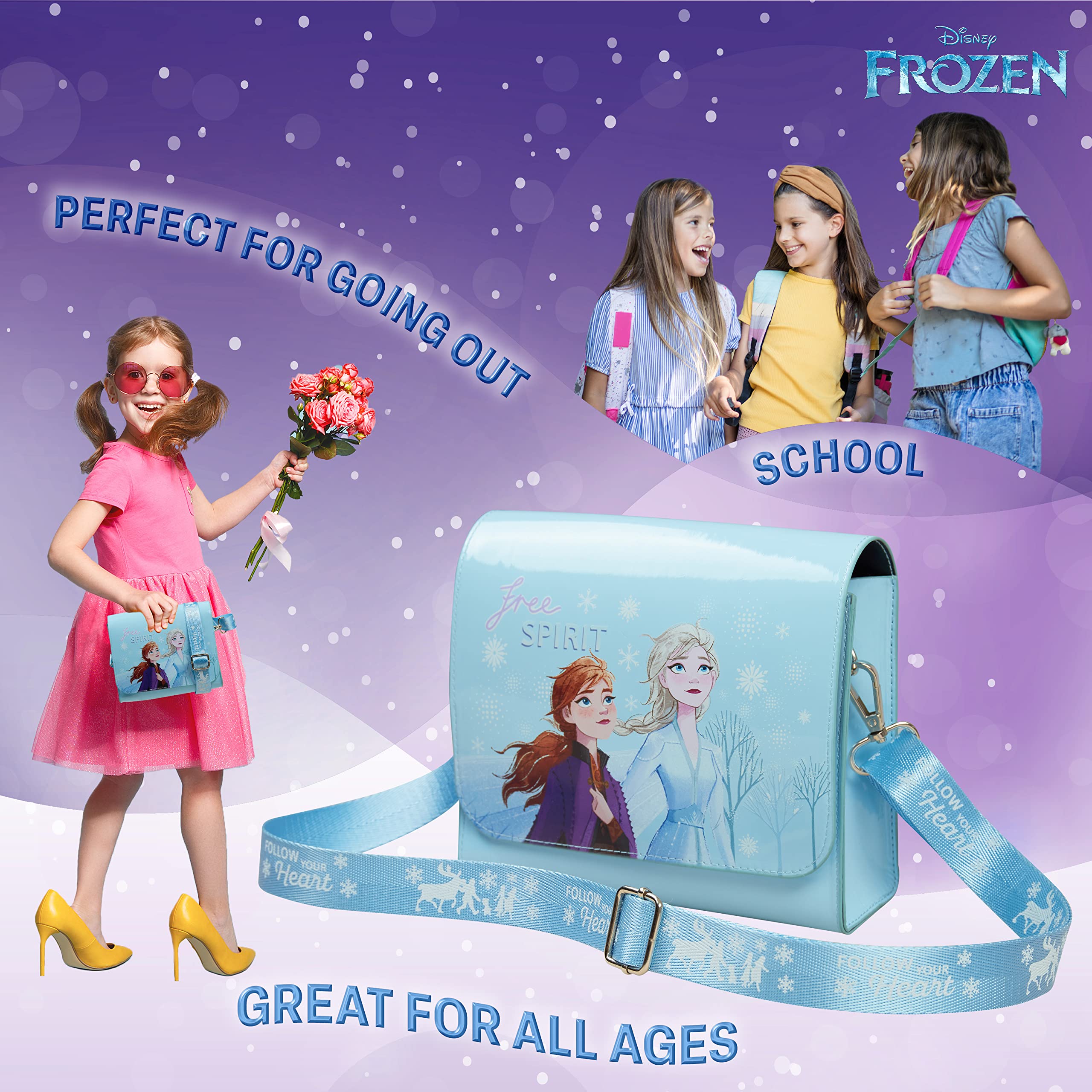 Foto 4 | Bandolera Disney Stitch Para Mujer Y Adolescente, Color Azul Claro - Venta Internacional.