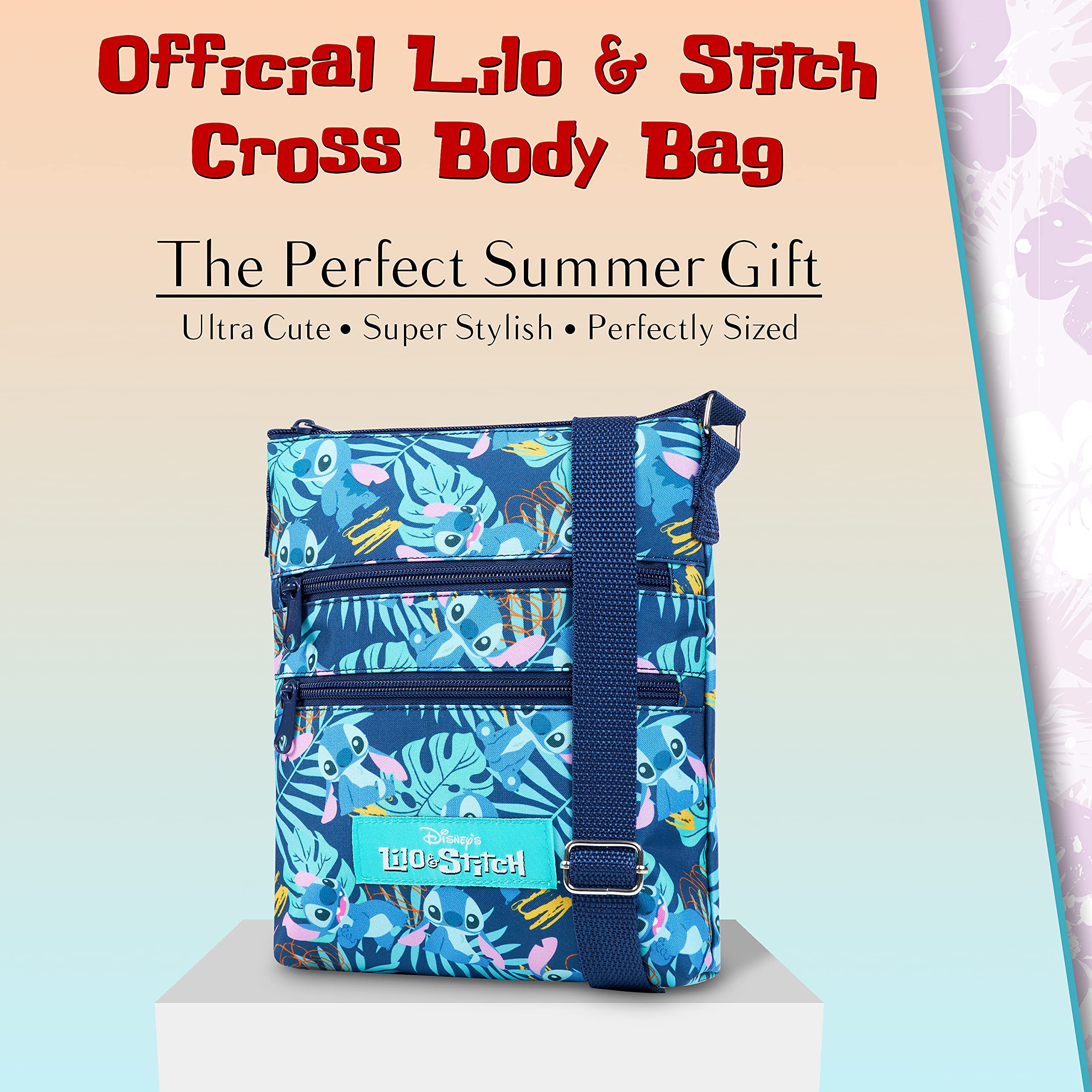 Foto 2 | Bandolera Disney Stitch Para Niños, Adolescentes Y Mujeres - Venta Internacional.