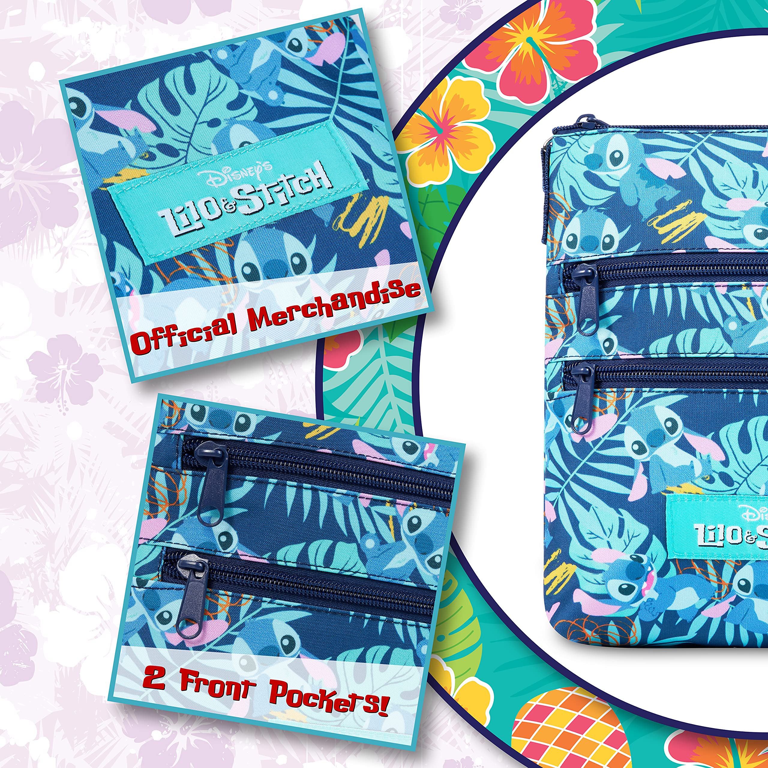Foto 4 pulgar | Bandolera Disney Stitch Para Niños, Adolescentes Y Mujeres - Venta Internacional.
