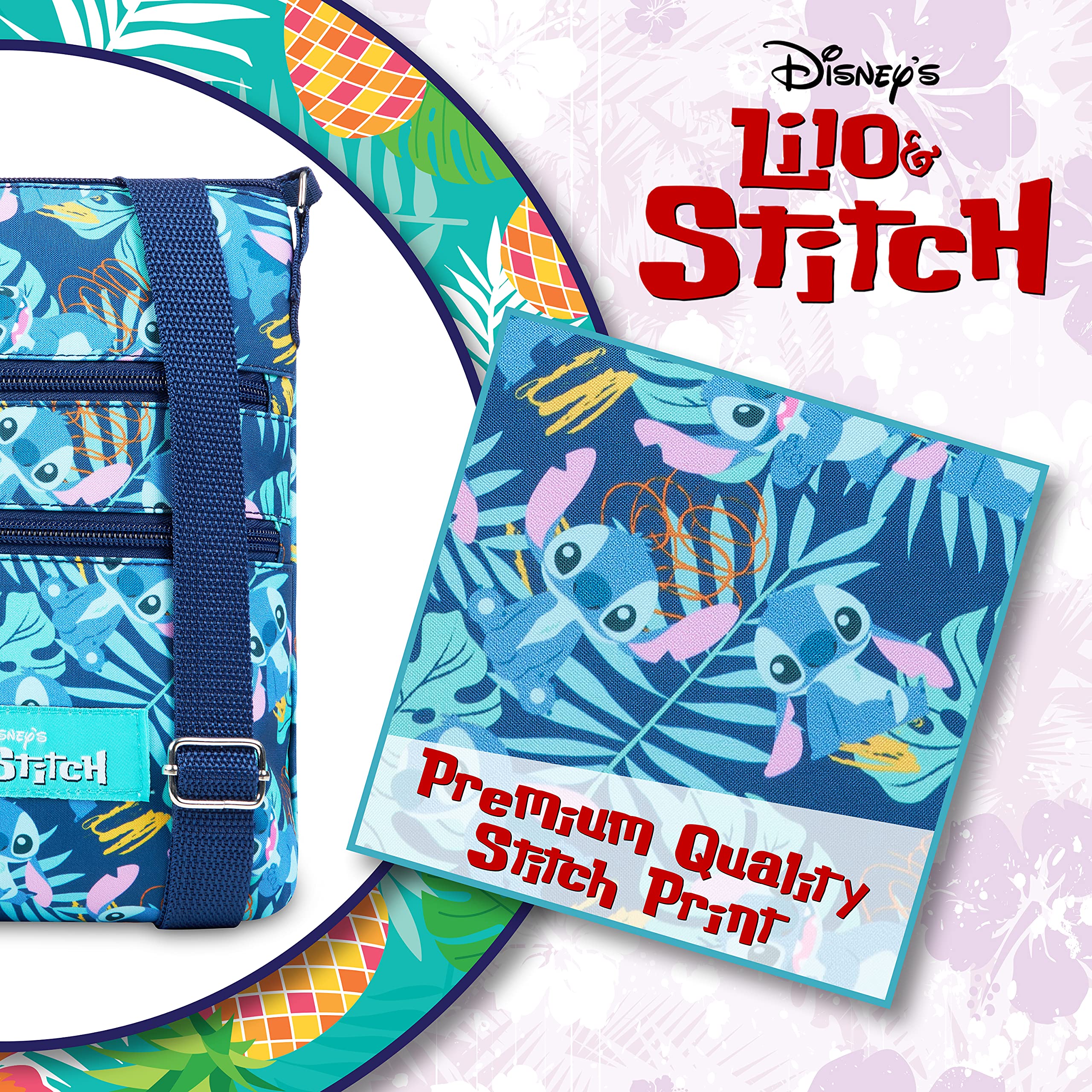 Foto 5 pulgar | Bandolera Disney Stitch Para Niños, Adolescentes Y Mujeres - Venta Internacional.