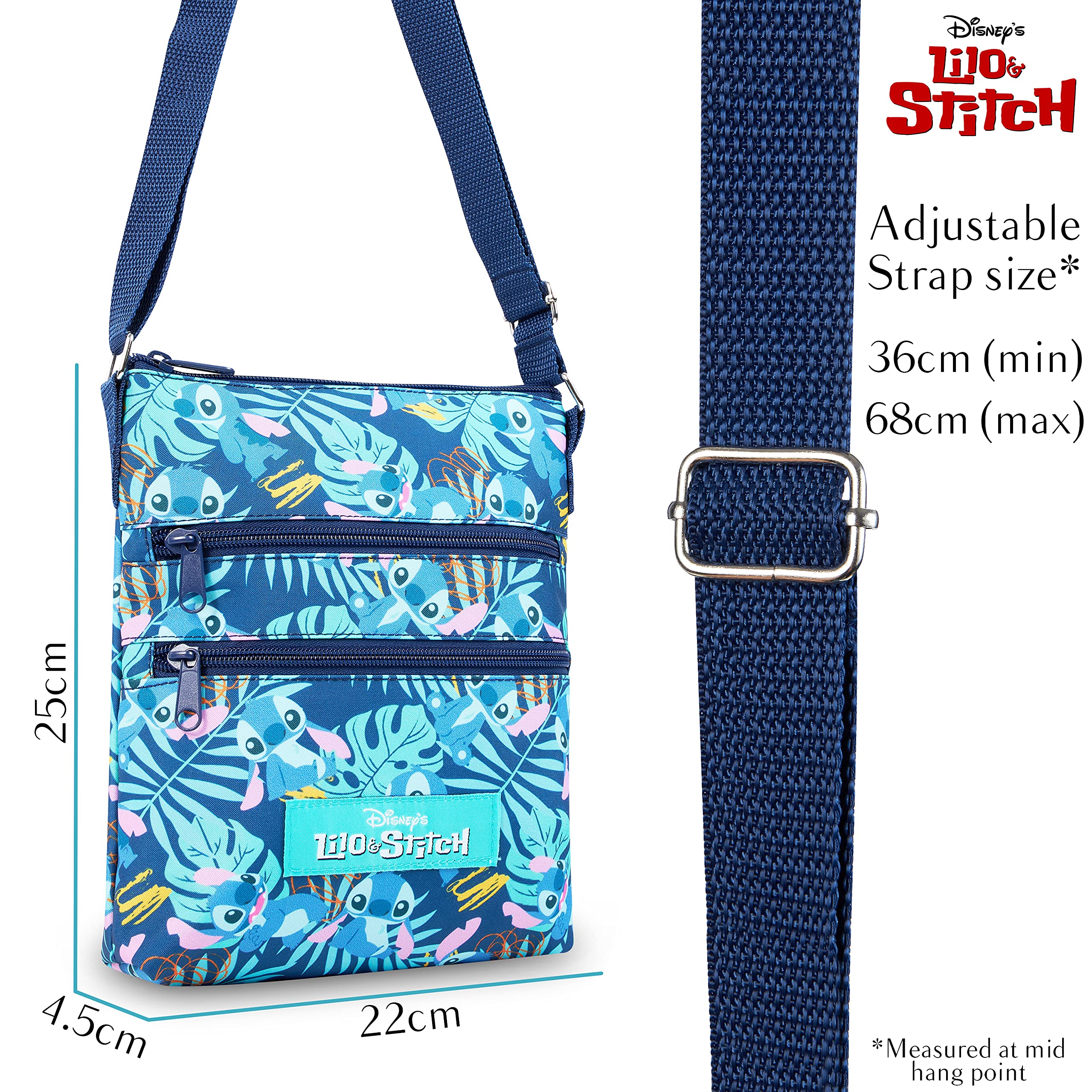 Foto 7 | Bandolera Disney Stitch Para Niños, Adolescentes Y Mujeres - Venta Internacional.