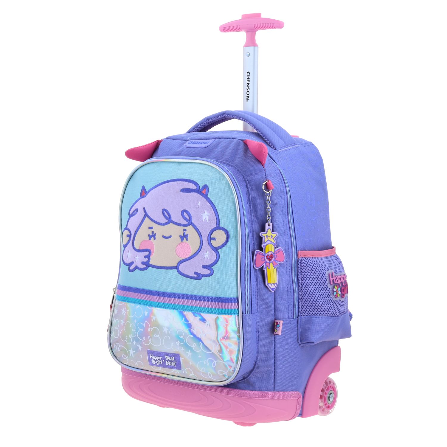 Foto 2 | Mochila Chenson Con Ruedas Y Luces Led Vania Bachur Escolar Primaria Vb70471-u Malva