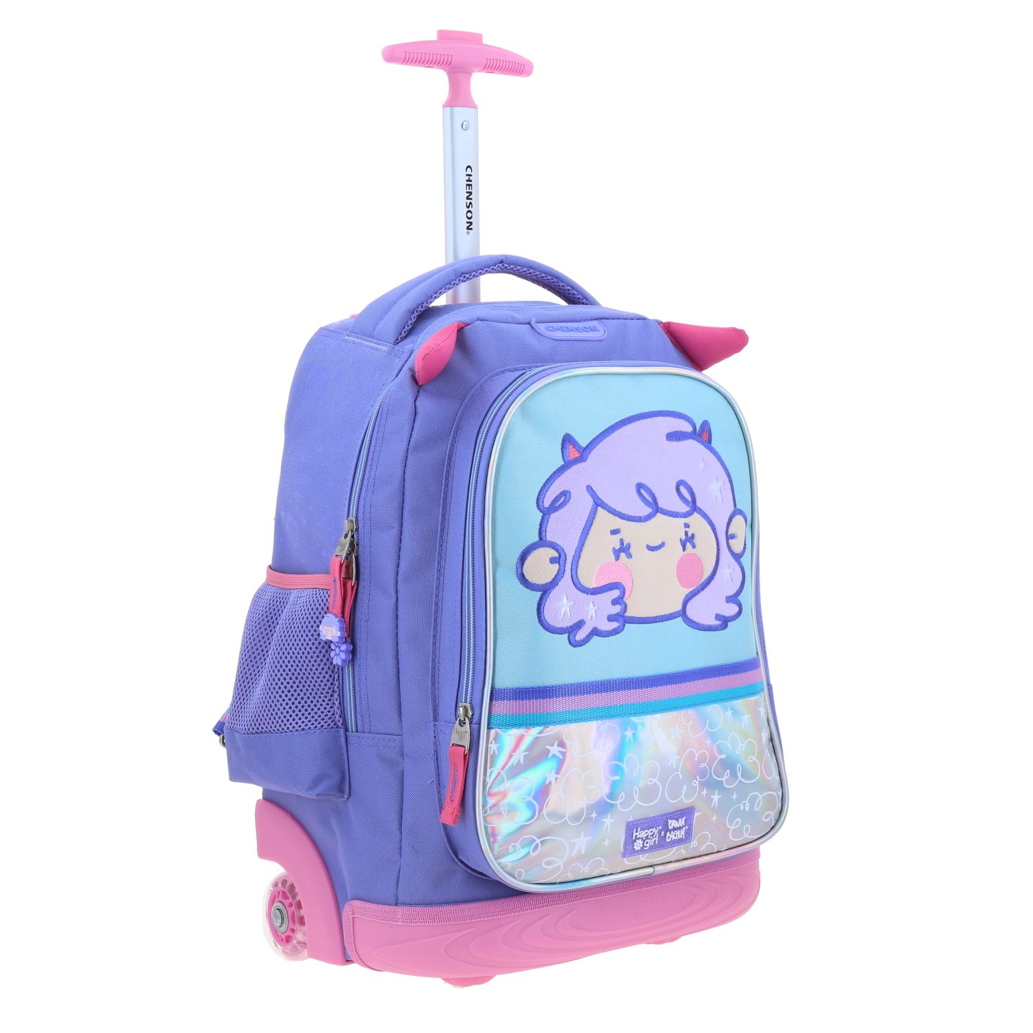 Foto 6 | Mochila Chenson Con Ruedas Y Luces Led Vania Bachur Escolar Primaria Vb70471-u Malva