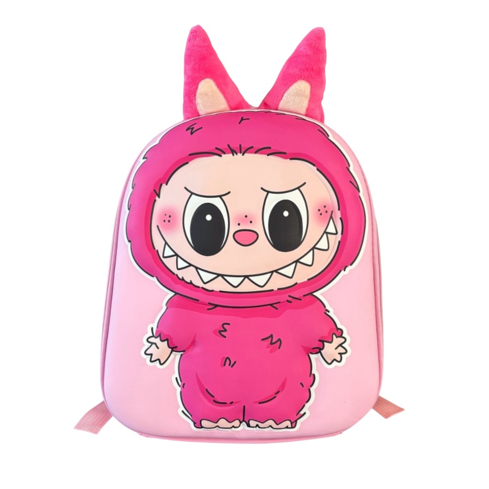 Foto 1 | Mochila Escolar Infantil Color Fucsia De Labubu, Doble Cierre