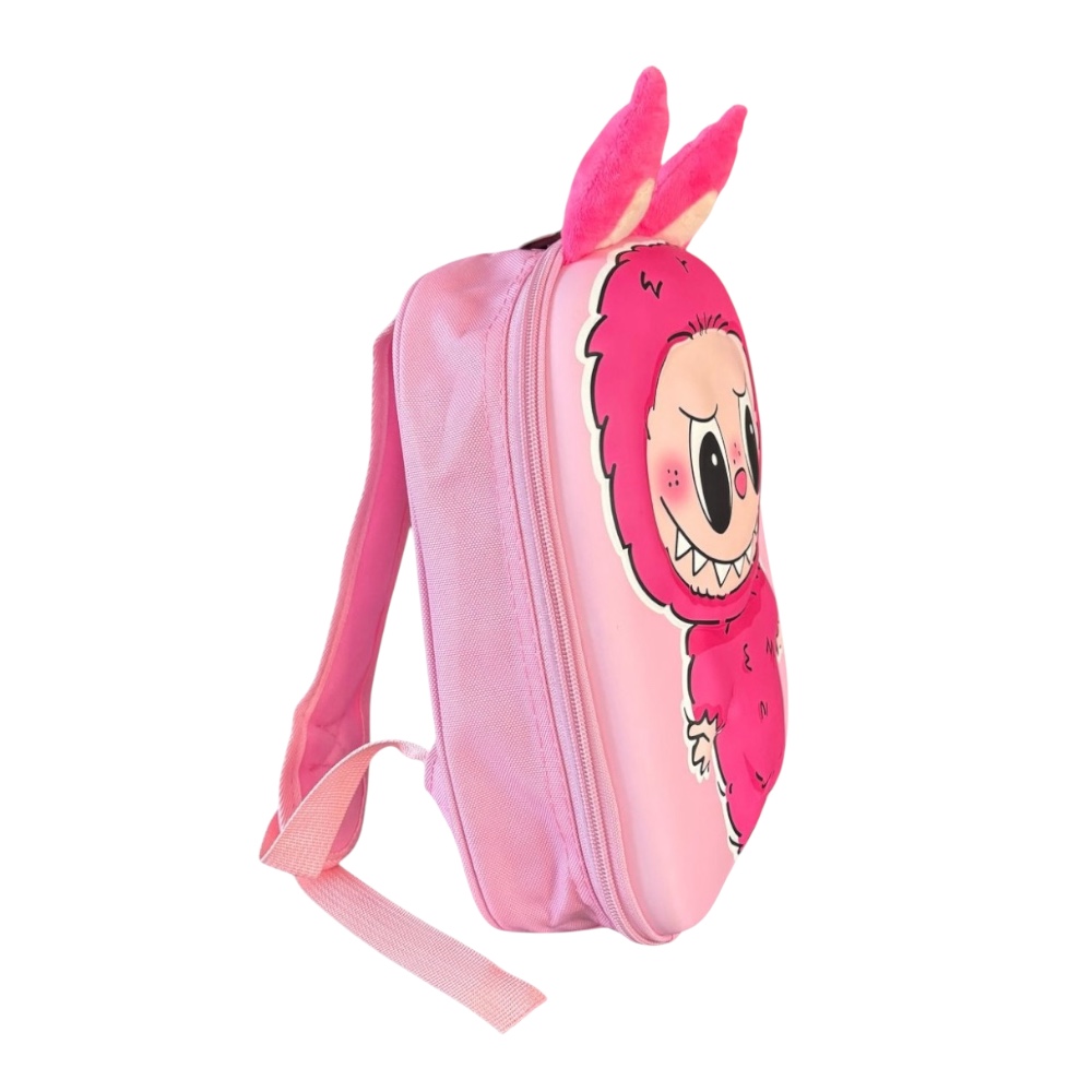 Foto 3 pulgar | Mochila Escolar Infantil Color Fucsia De Labubu, Doble Cierre