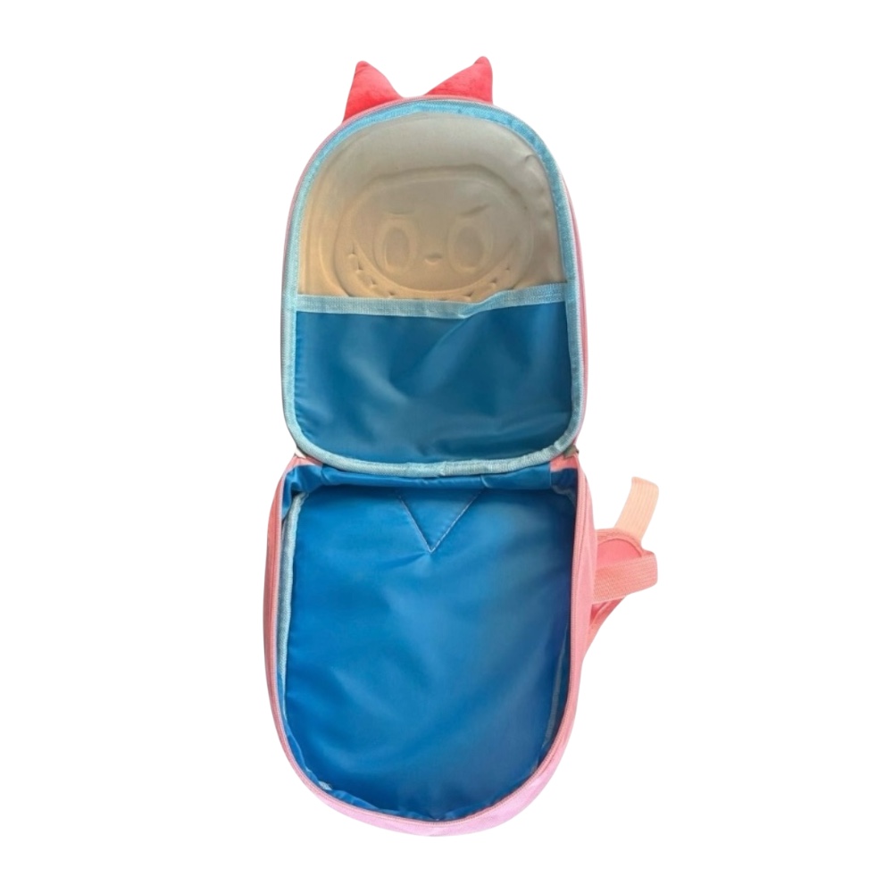 Foto 3 | Mochila Escolar Infantil Color Fucsia De Labubu, Doble Cierre
